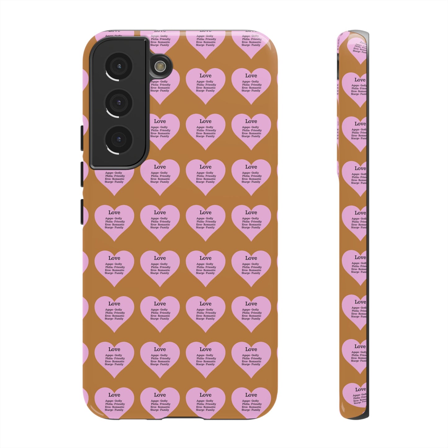 Hearts-A-Flutter Phone Case (Samsung)(Light brown)