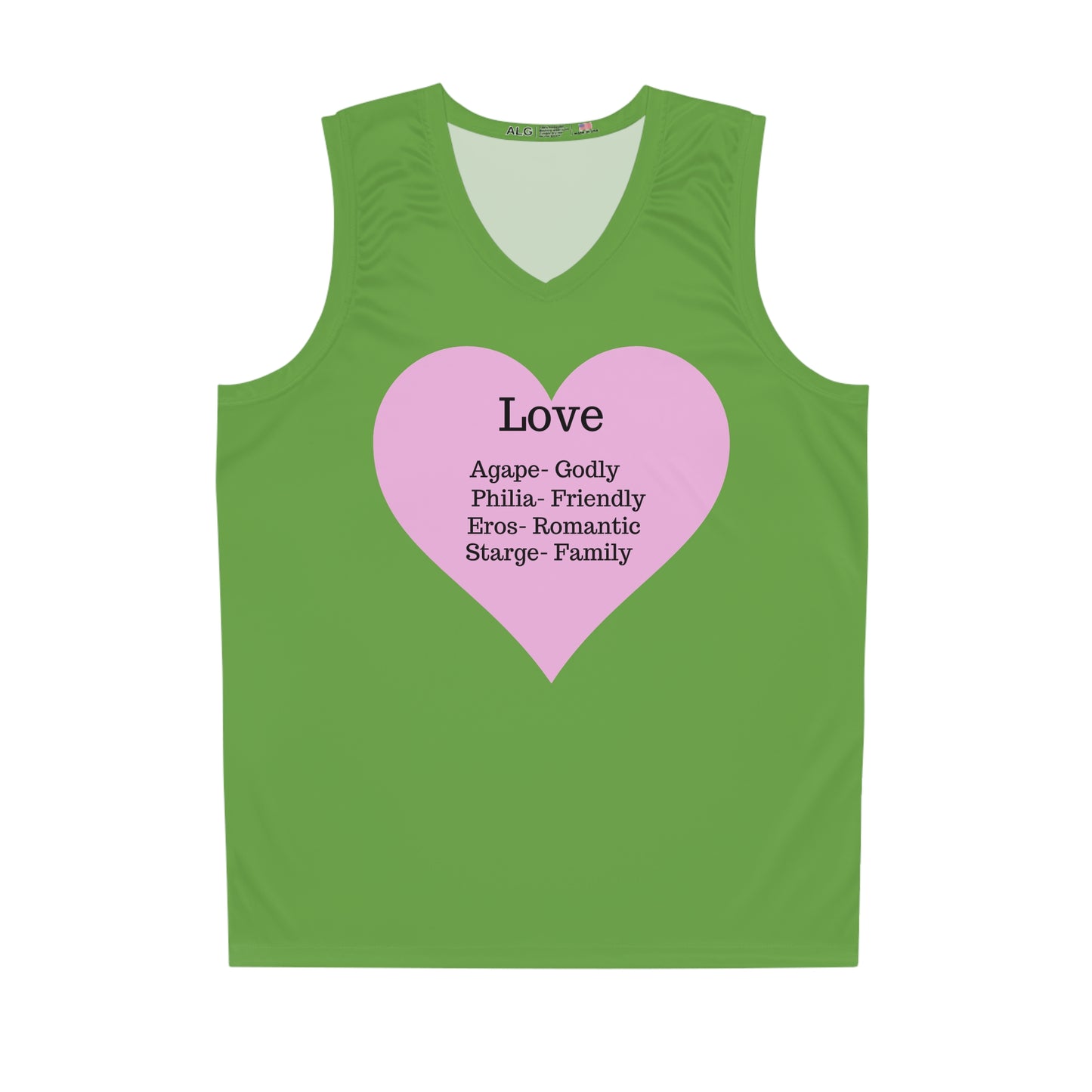 Love Heart Basketball Jersey (Green)