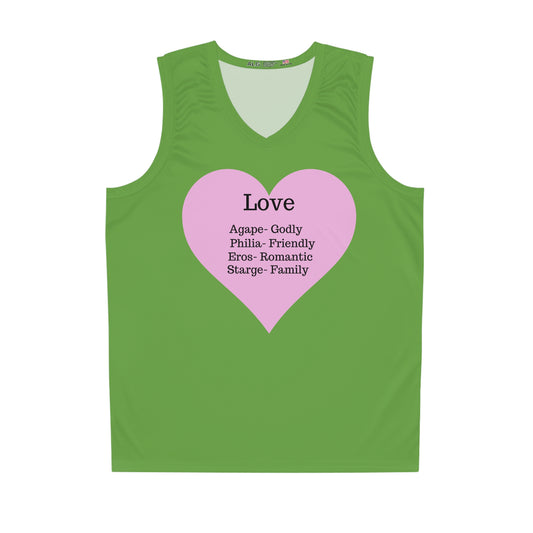 Love Heart Basketball Jersey (Green)