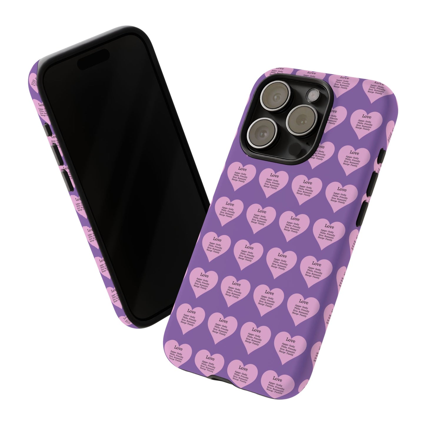 Hearts-A-Flutter Phone Case (iPhone, Google Pixel)(Light purple)