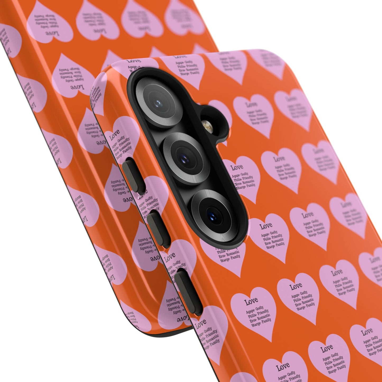 Hearts-A-Flutter Phone Case (Samsung)(Orange)
