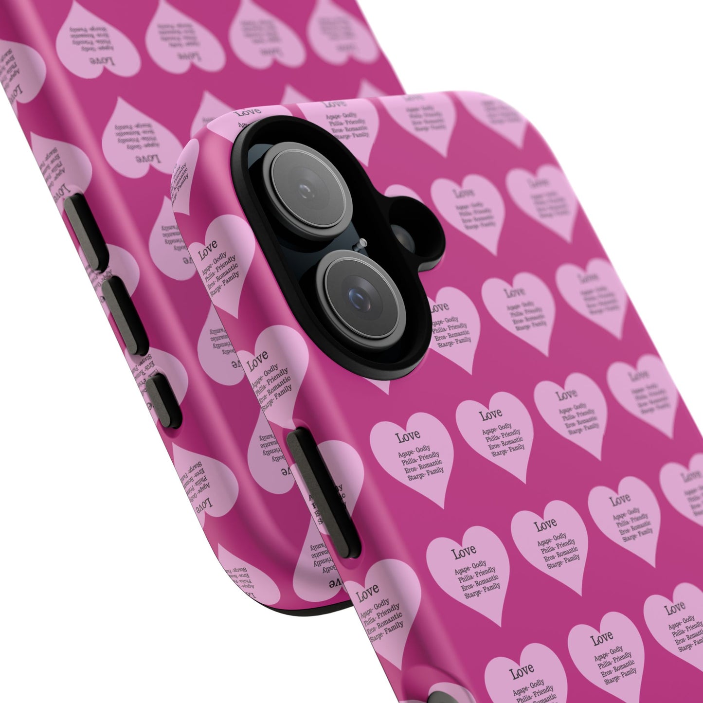 Hearts-A-Flutter Phone Case (iPhone, Google Pixel)(Pink)
