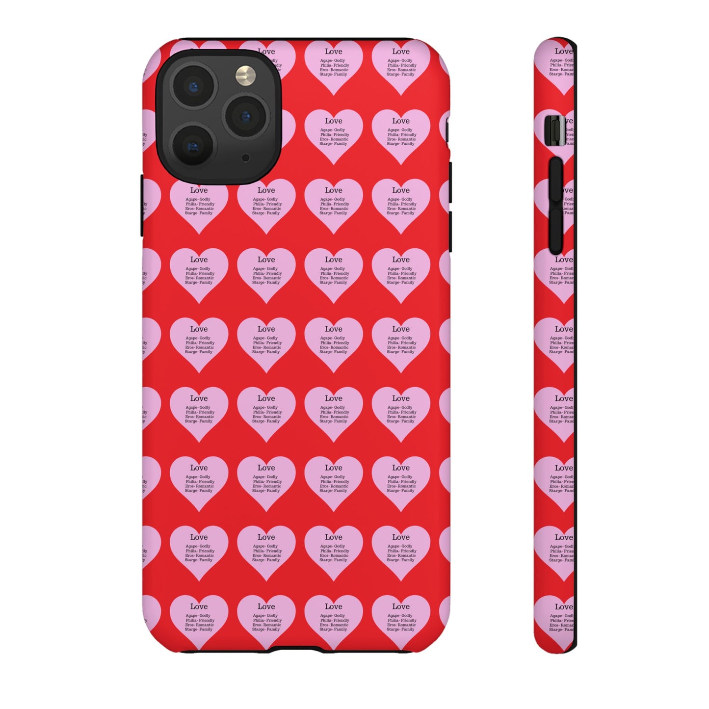 Hearts-A-Flutter Phone Case (iPhone, Google Pixel)(Red)