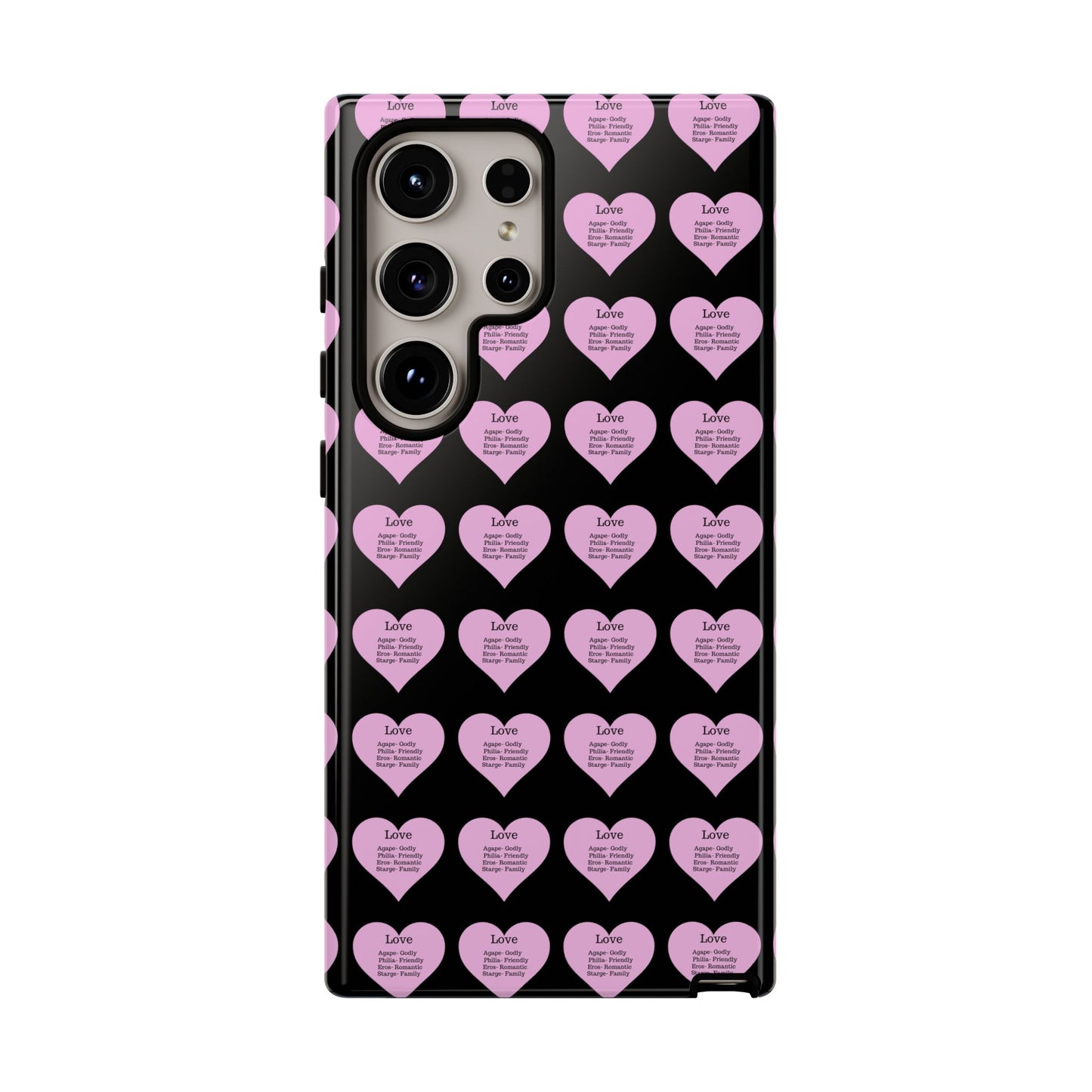 Hearts-A-Flutter Phone Case (Samsung)(Black)