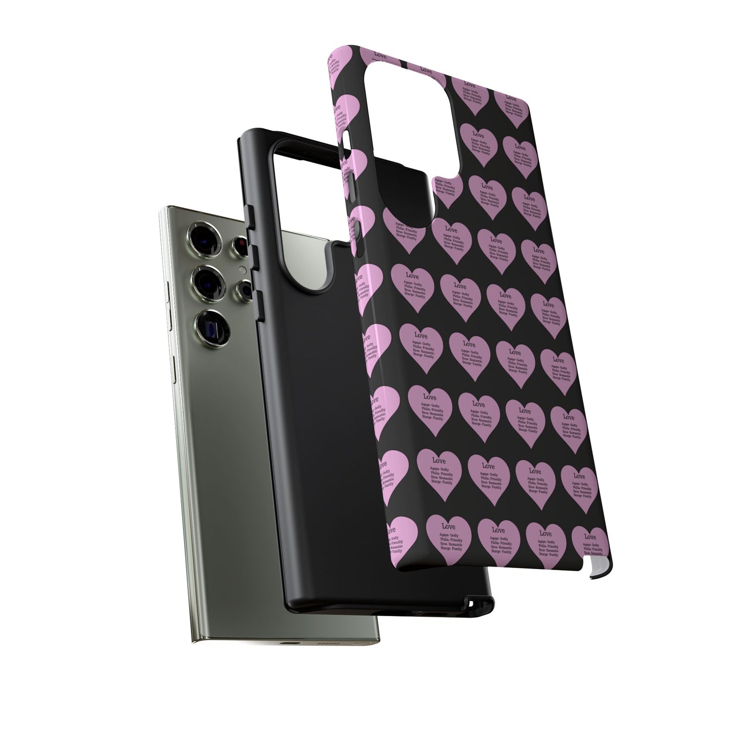 Hearts-A-Flutter Phone Case (Samsung)(Black)