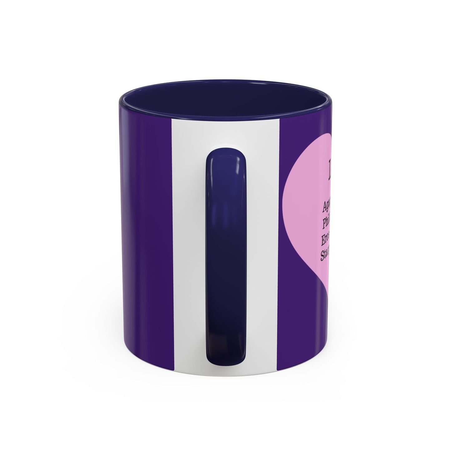 Charming Heart Accent Coffee Mug (Purple)