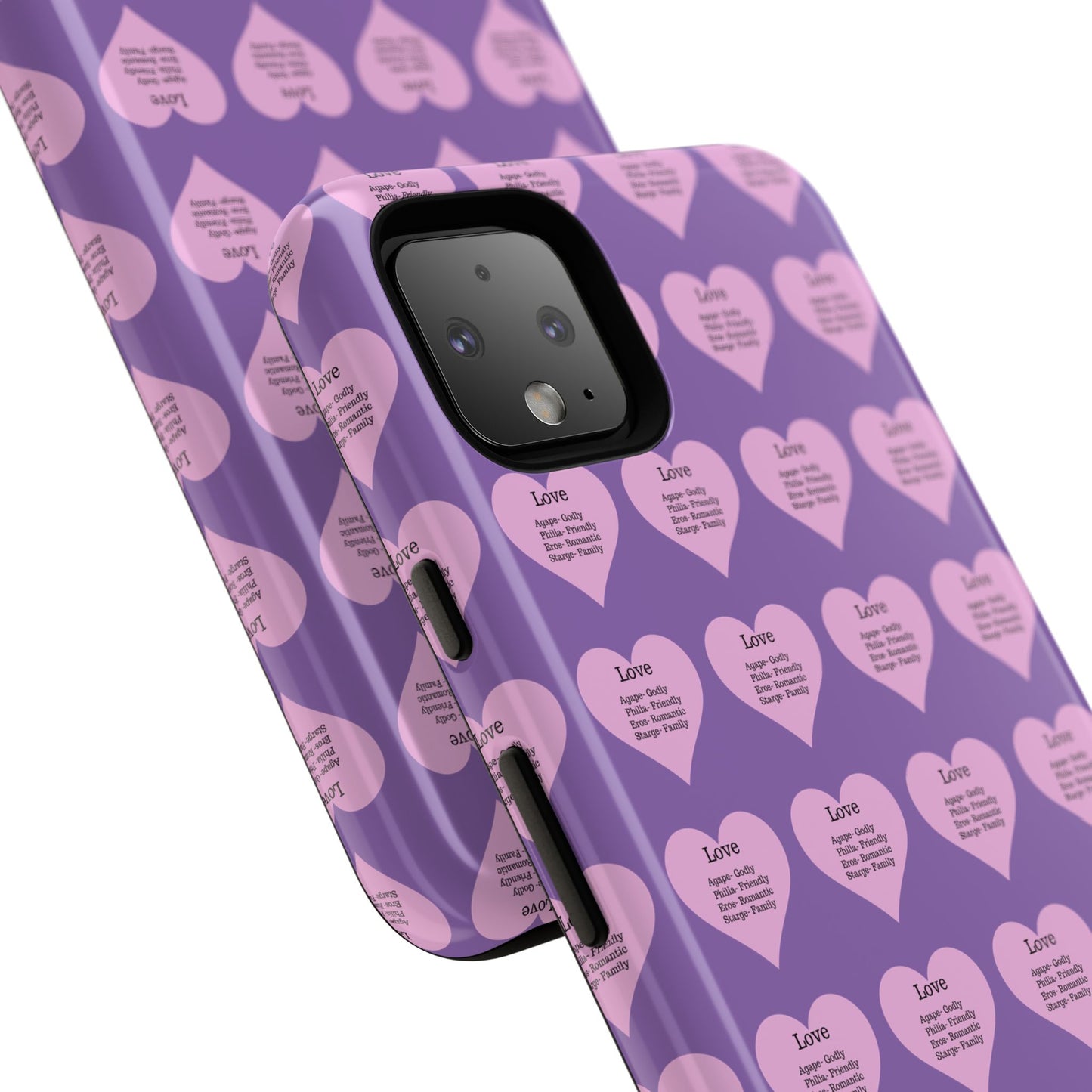 Hearts-A-Flutter Phone Case (iPhone, Google Pixel)(Light purple)