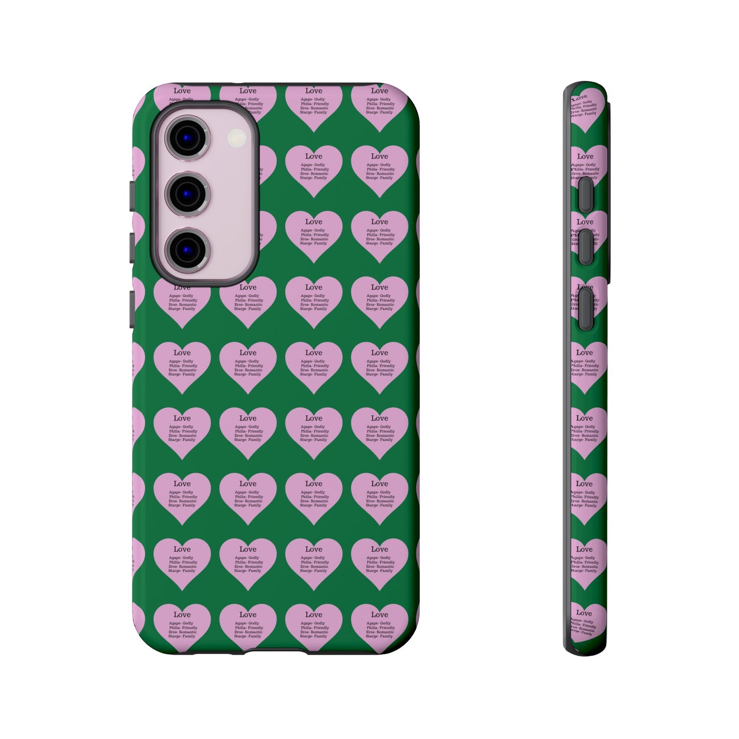 Hearts-A-Flutter Phone Case (Samsung)(Dark green)