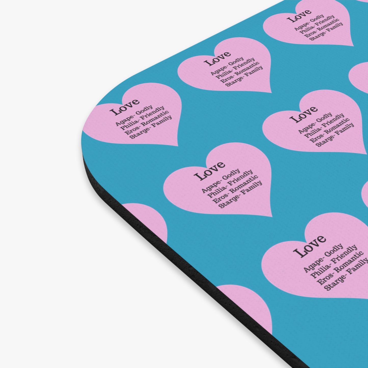 The Four Loves Mouse Pad Pattern Look (Turquoise)