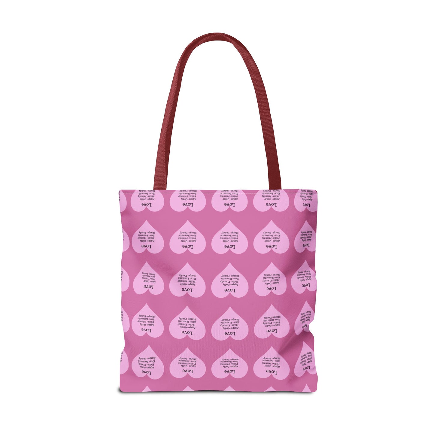 Pink Hearts Tote Bag (Light pink)
