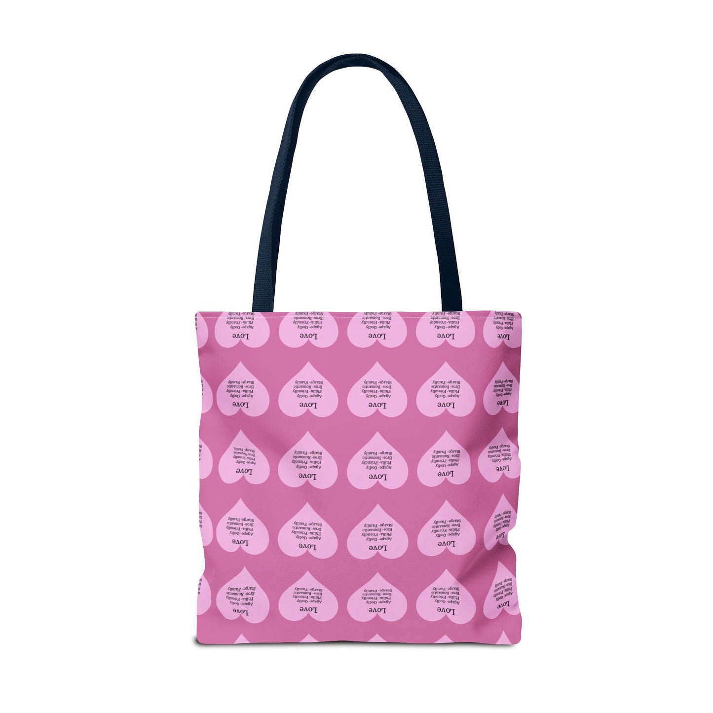 Pink Hearts Tote Bag (Light pink)