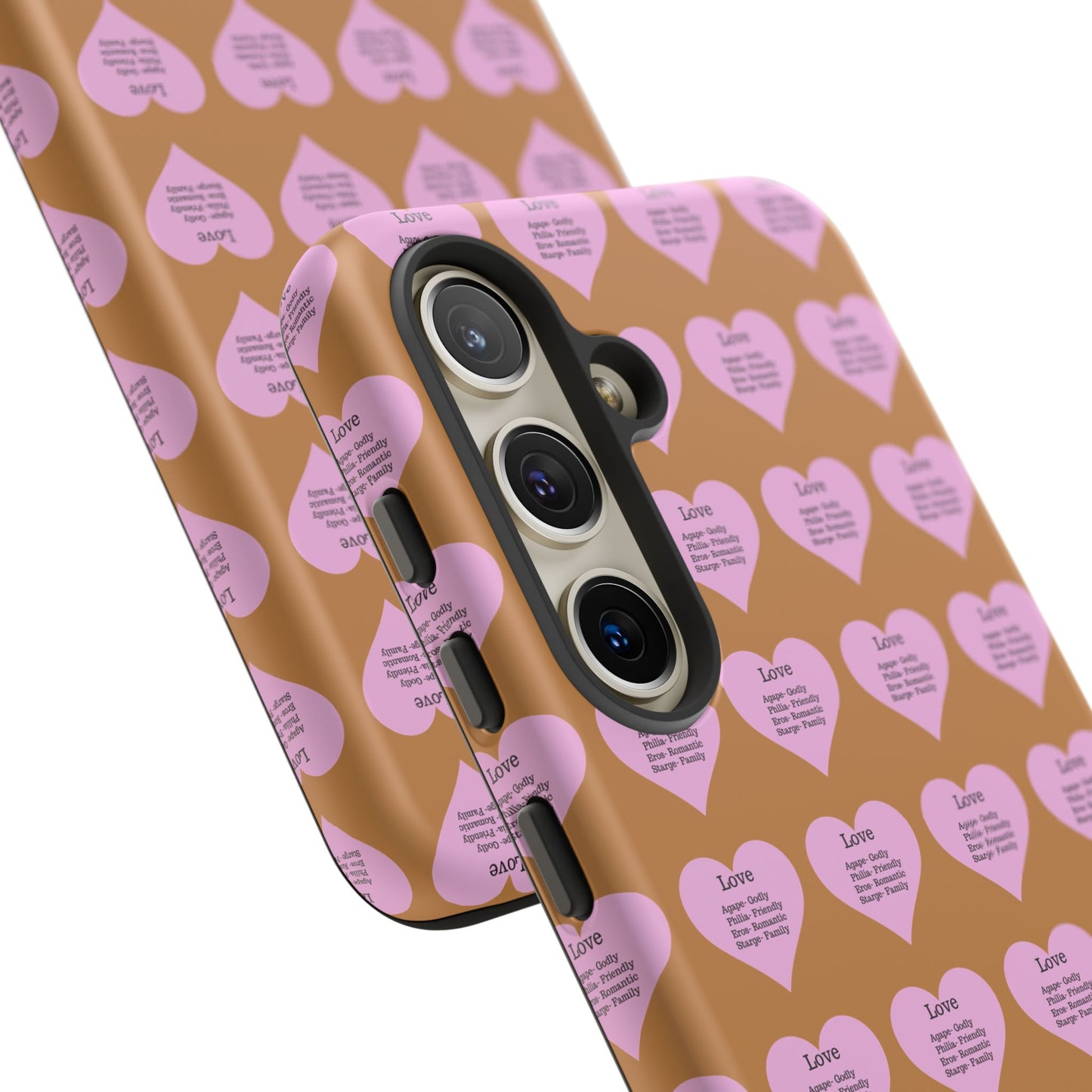 Hearts-A-Flutter Phone Case (Samsung)(Light brown)