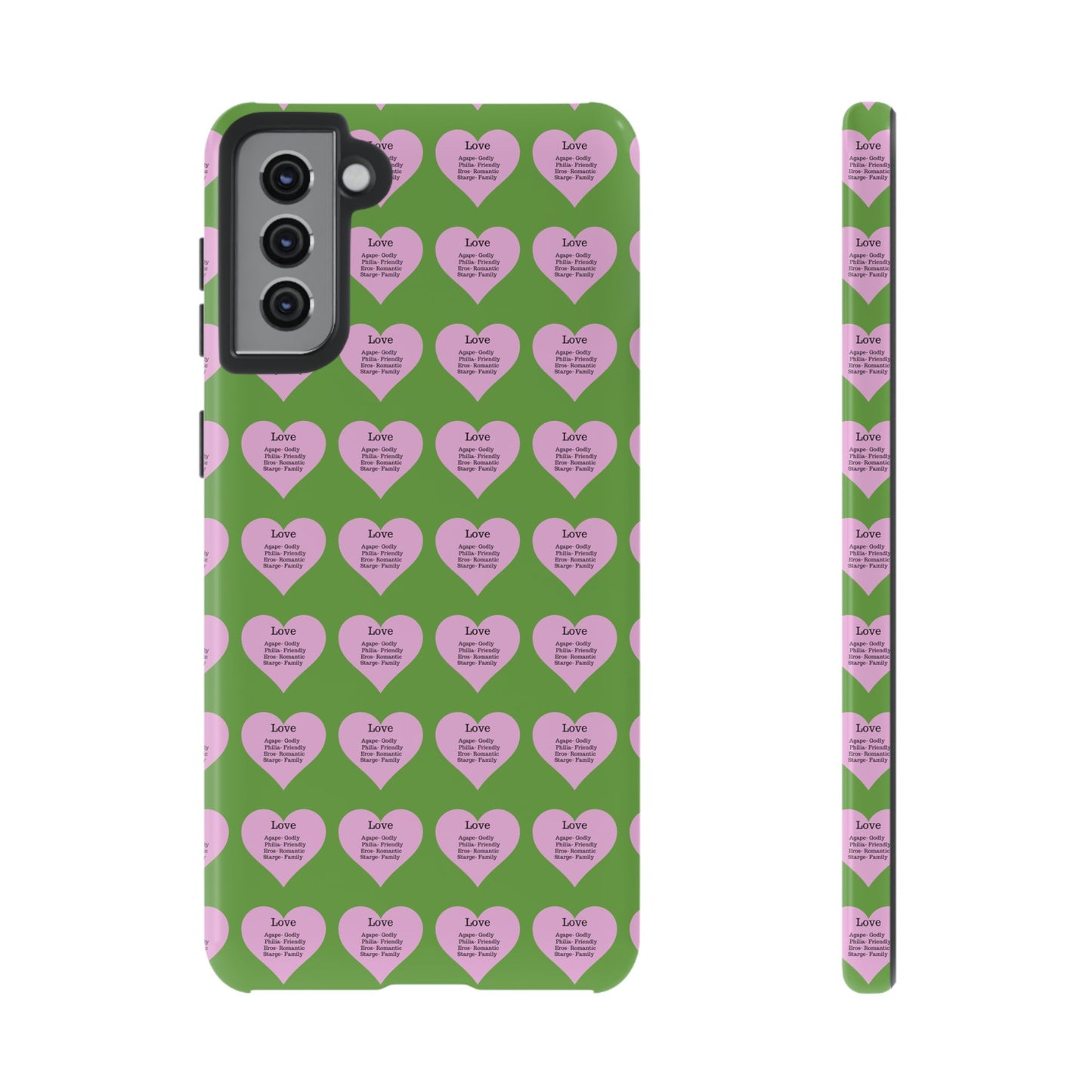 Hearts-A-Flutter Phone Case (Samsung)(Green)