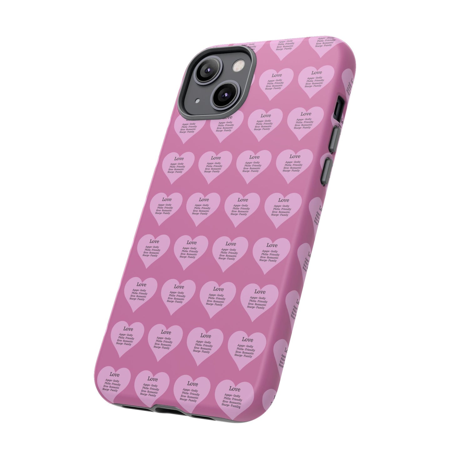 Hearts-A-Flutter Phone Case (iPhone, Google Pixel)(Light pink)