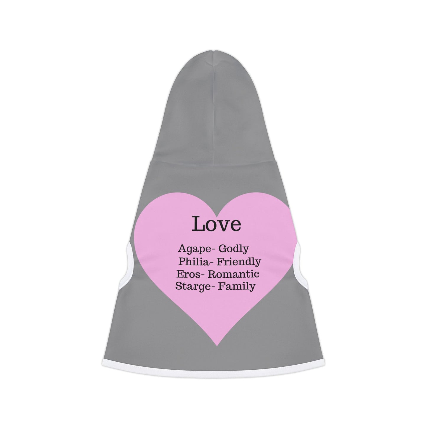 Charming Heart Pet Hoodie (Grey)