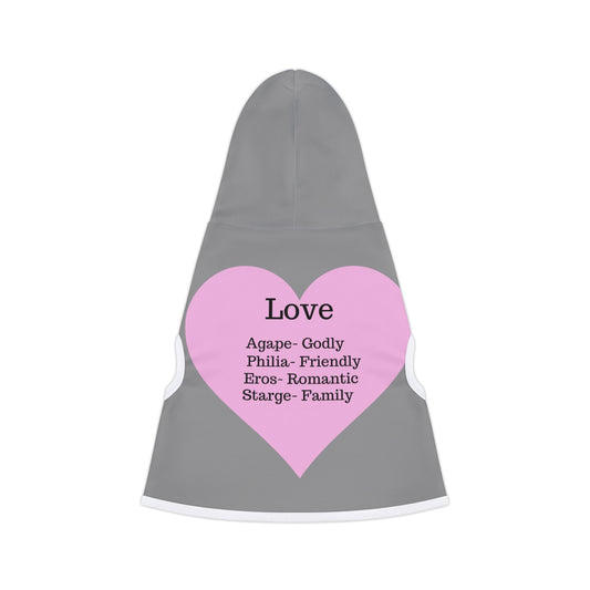 Charming Heart Pet Hoodie (Grey)
