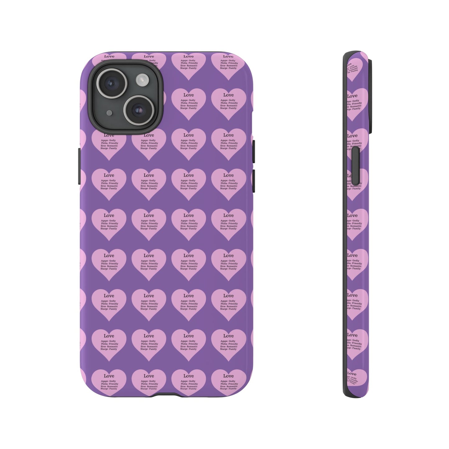 Hearts-A-Flutter Phone Case (iPhone, Google Pixel)(Light purple)