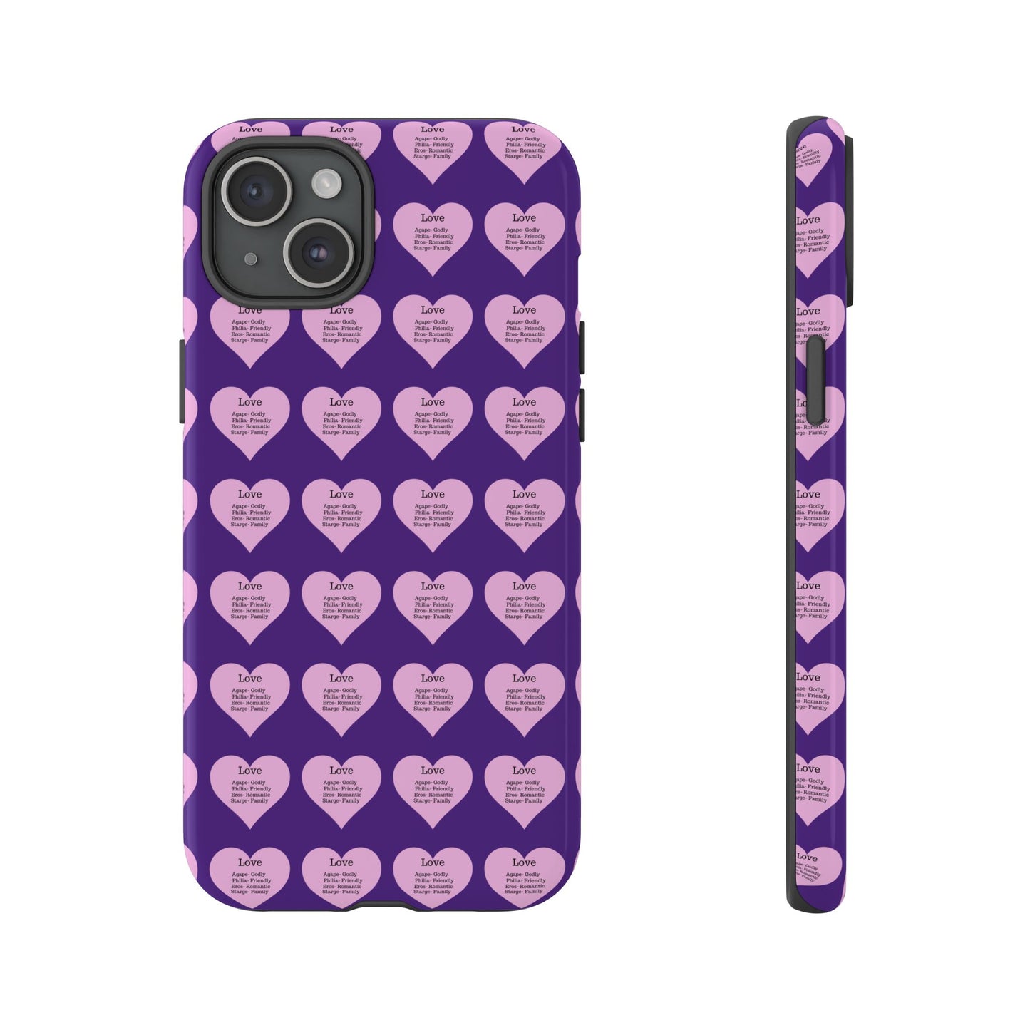 Hearts-A-Flutter Phone Case (iPhone, Google Pixel)(Purple)