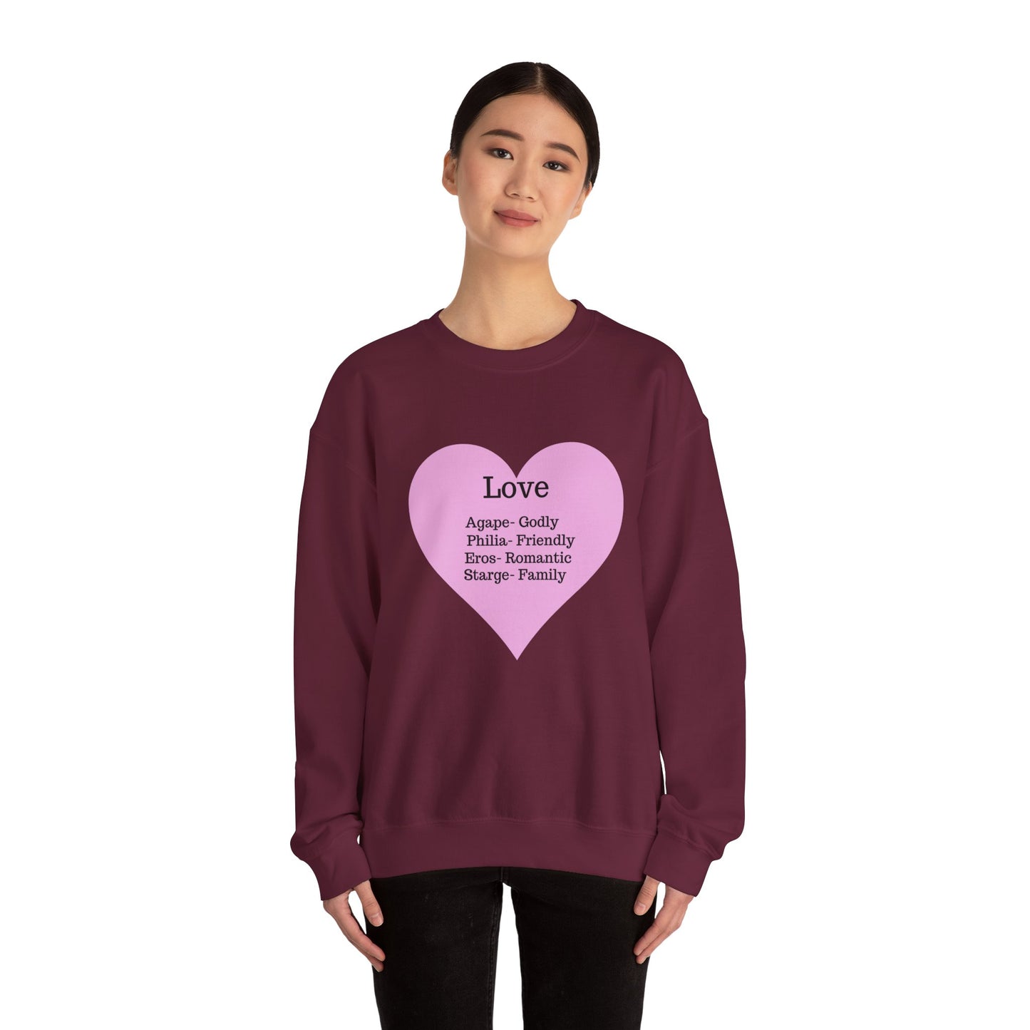 Types of Love Heart Unisex Sweatshirt
