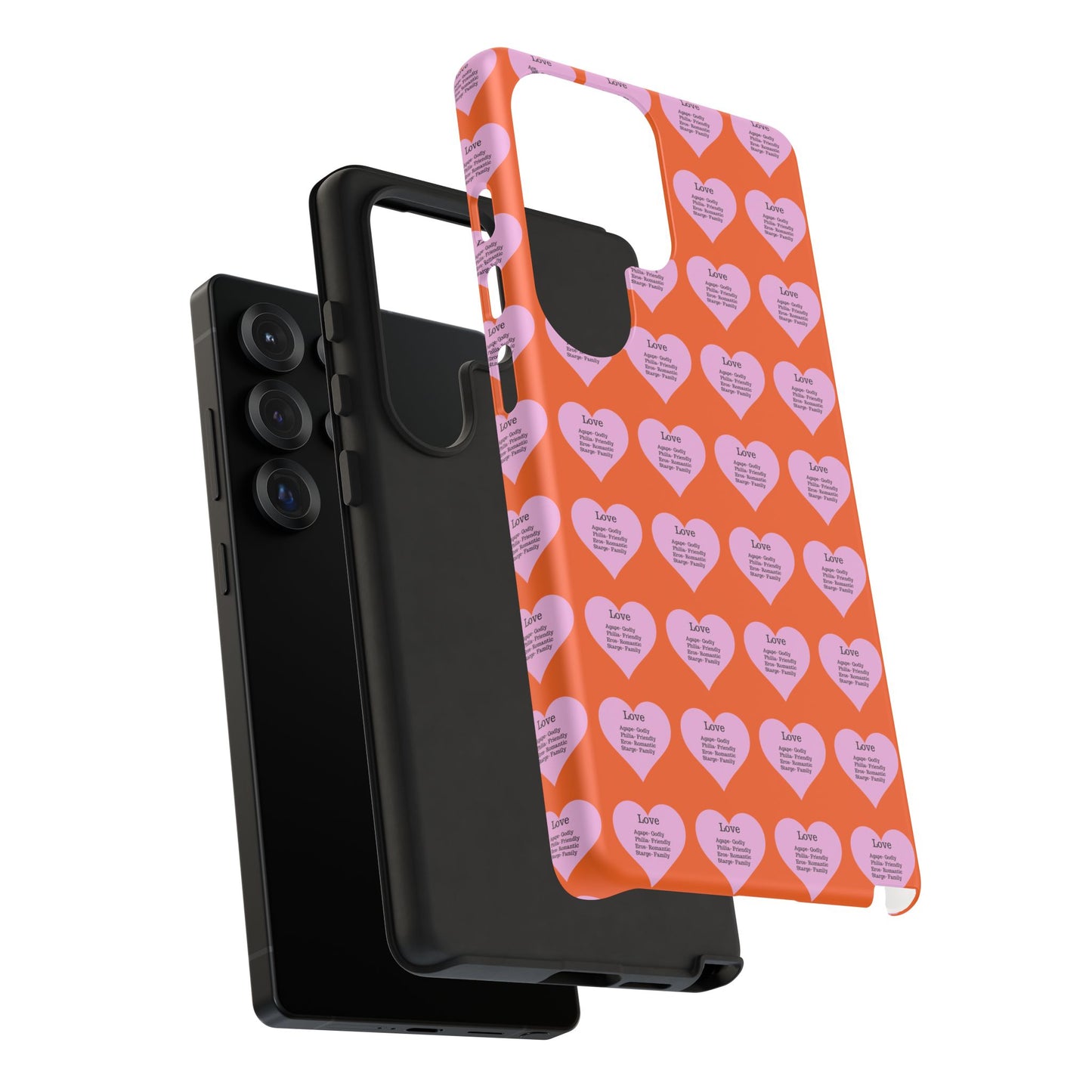 Hearts-A-Flutter Phone Case (Samsung)(Orange)