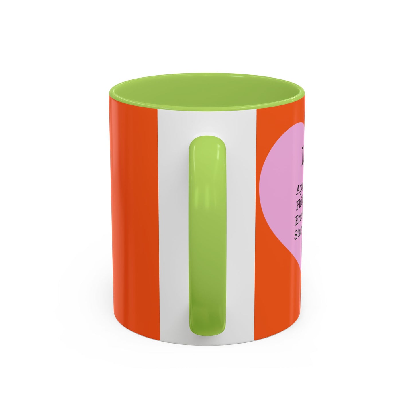 Charming Heart Accent Coffee Mug (Orange)