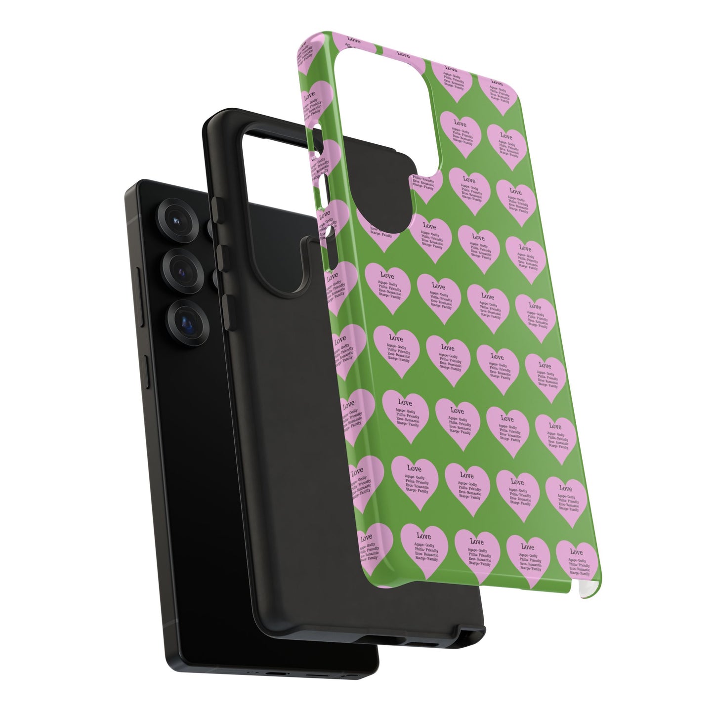 Hearts-A-Flutter Phone Case (Samsung)(Green)