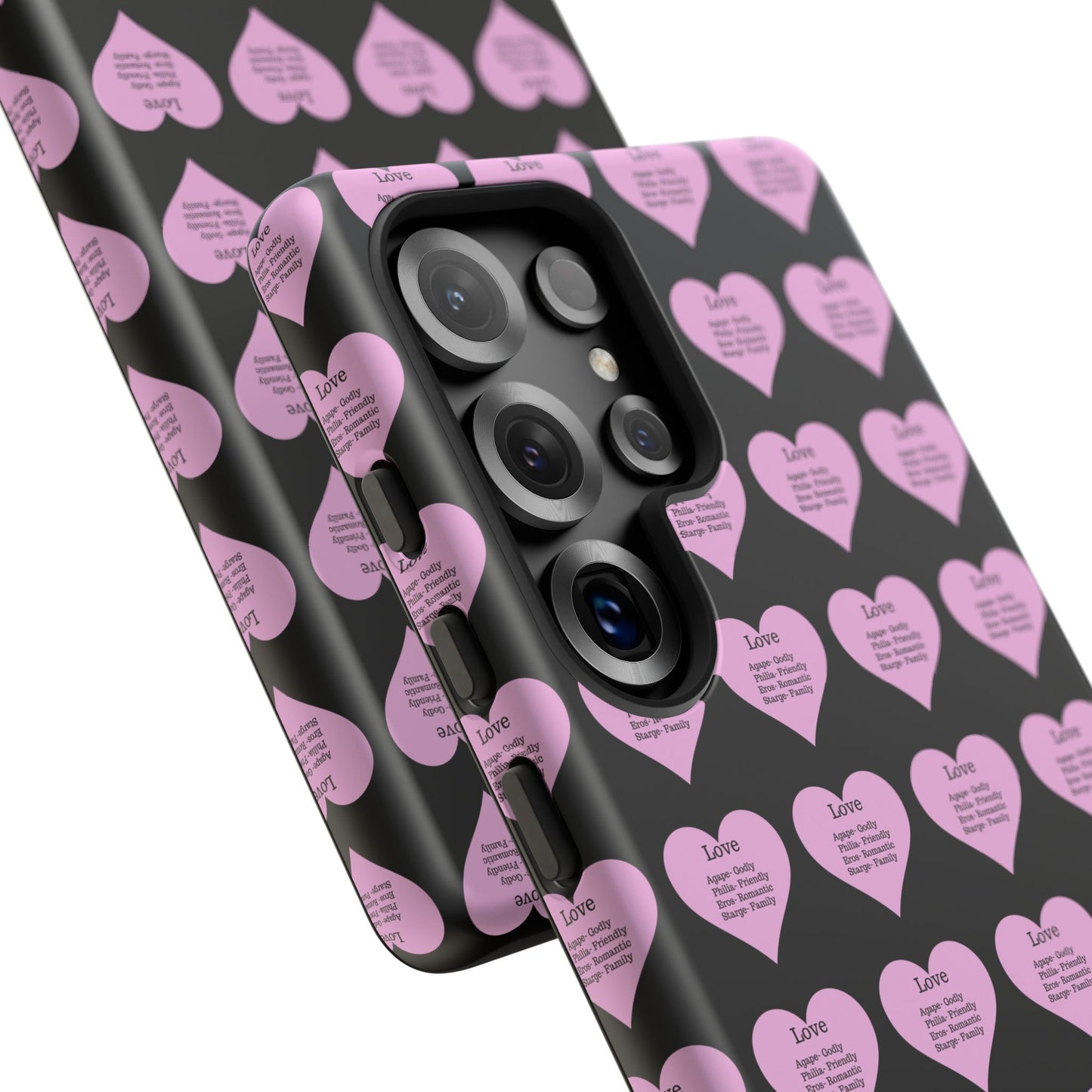 Hearts-A-Flutter Phone Case (Samsung)(Black)