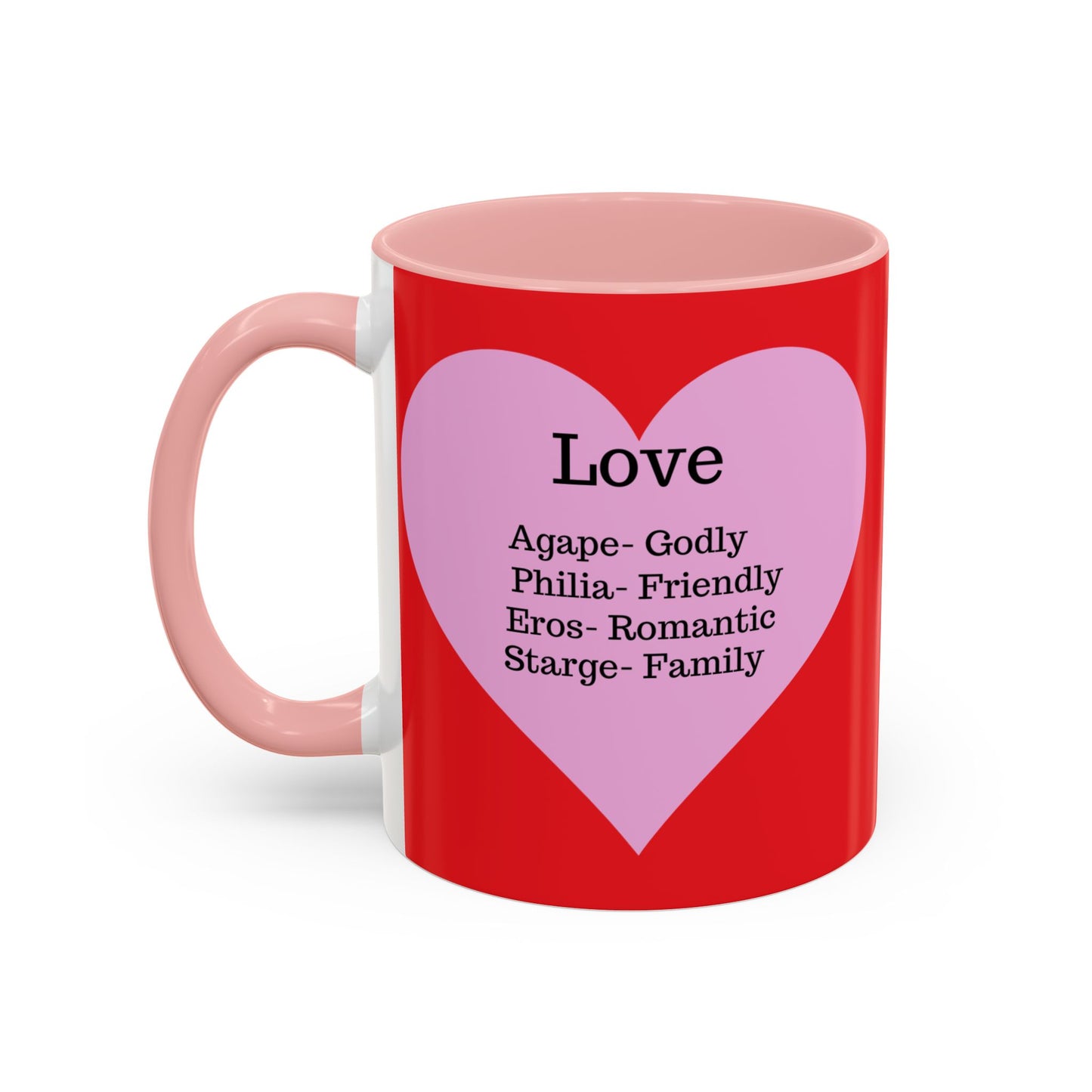 Charming Heart Accent Coffee Mug (Red)