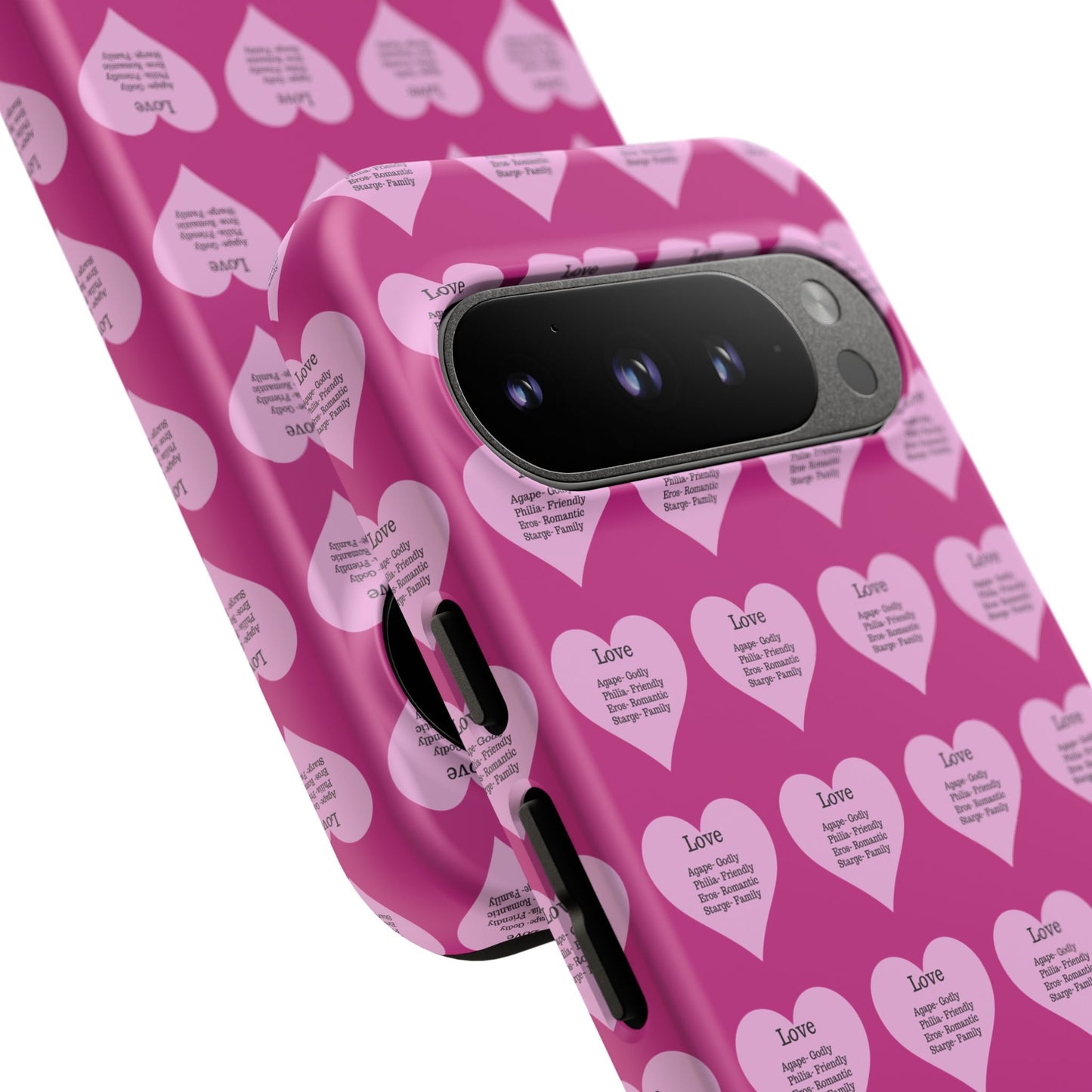 Hearts-A-Flutter Phone Case (iPhone, Google Pixel)(Pink)