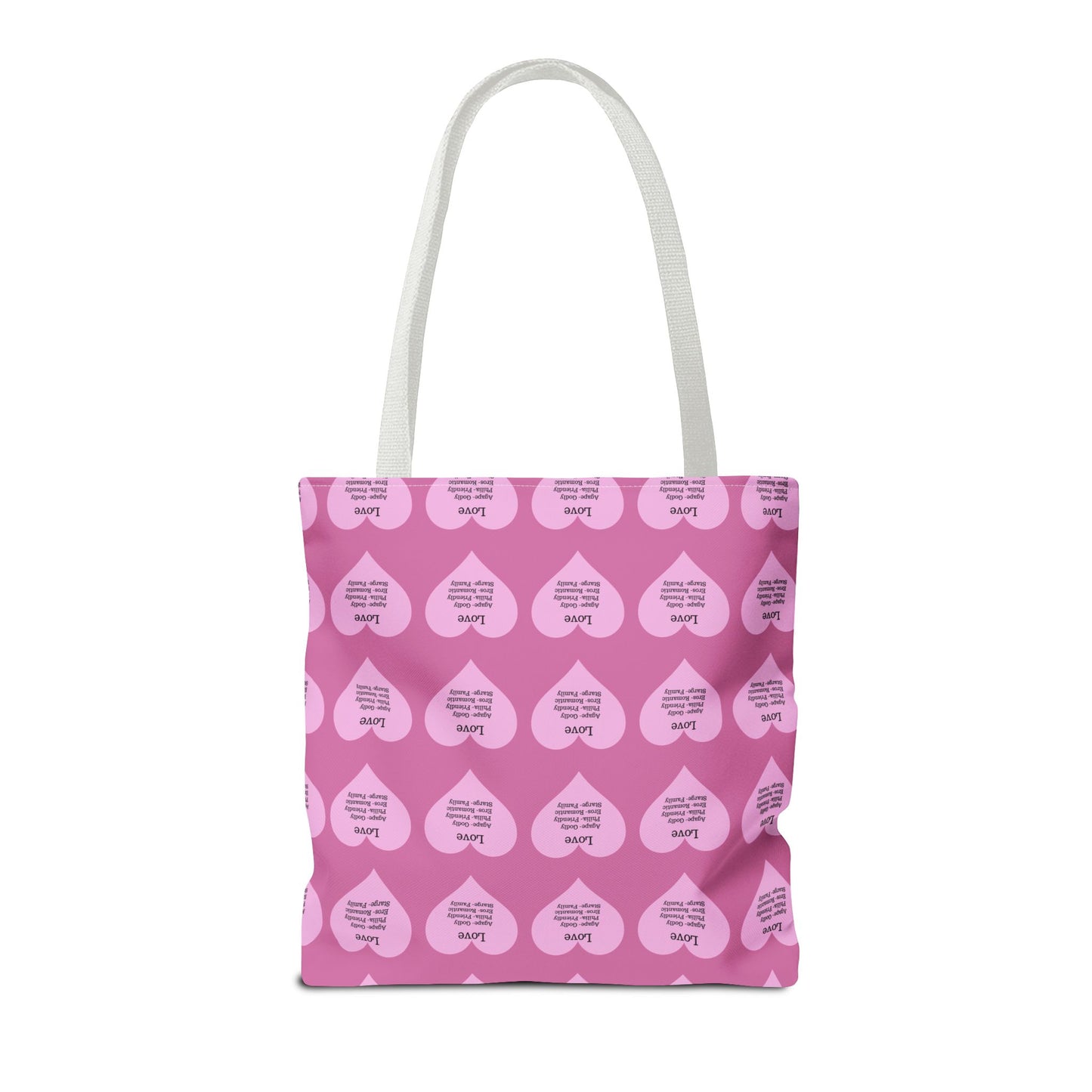Pink Hearts Tote Bag (Light pink)
