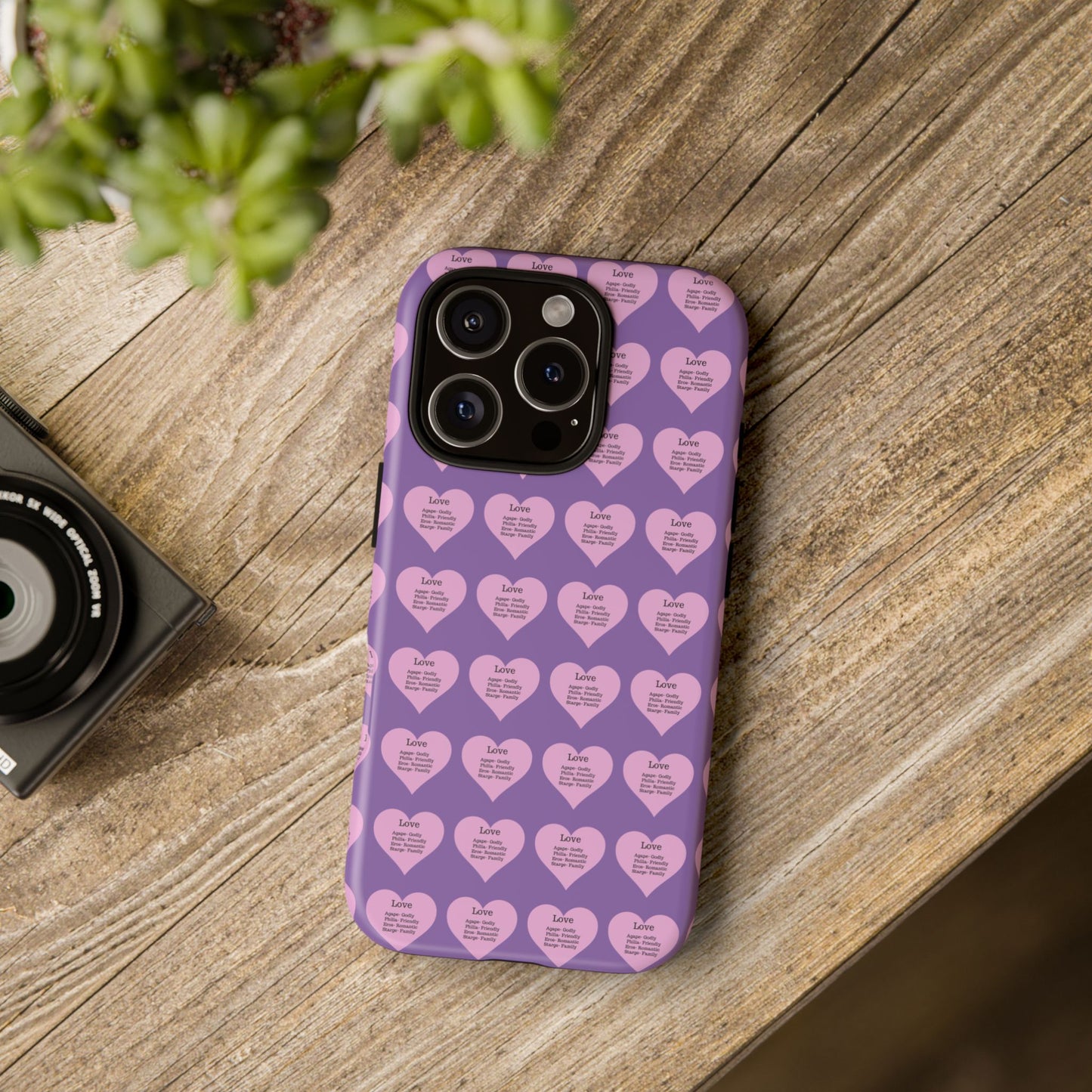 Hearts-A-Flutter Phone Case (iPhone, Google Pixel)(Light purple)