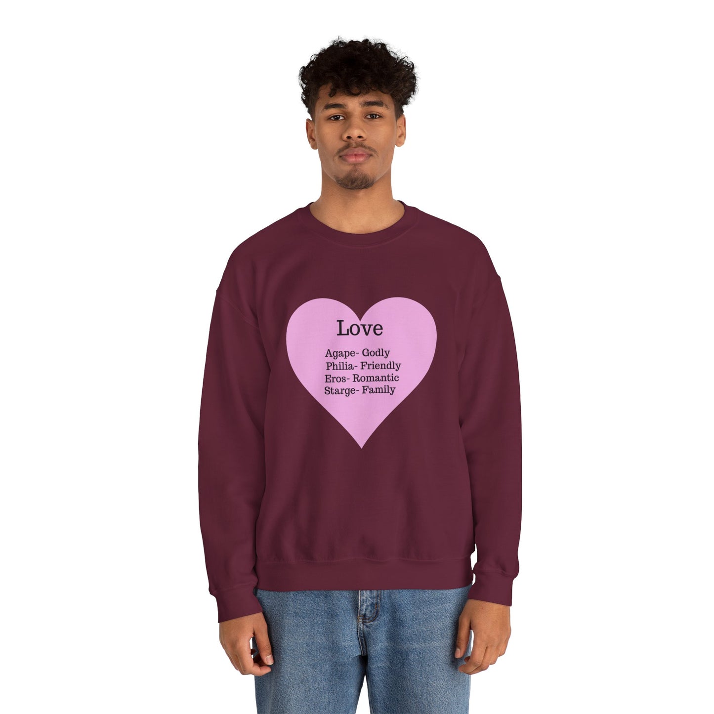 Types of Love Heart Unisex Sweatshirt