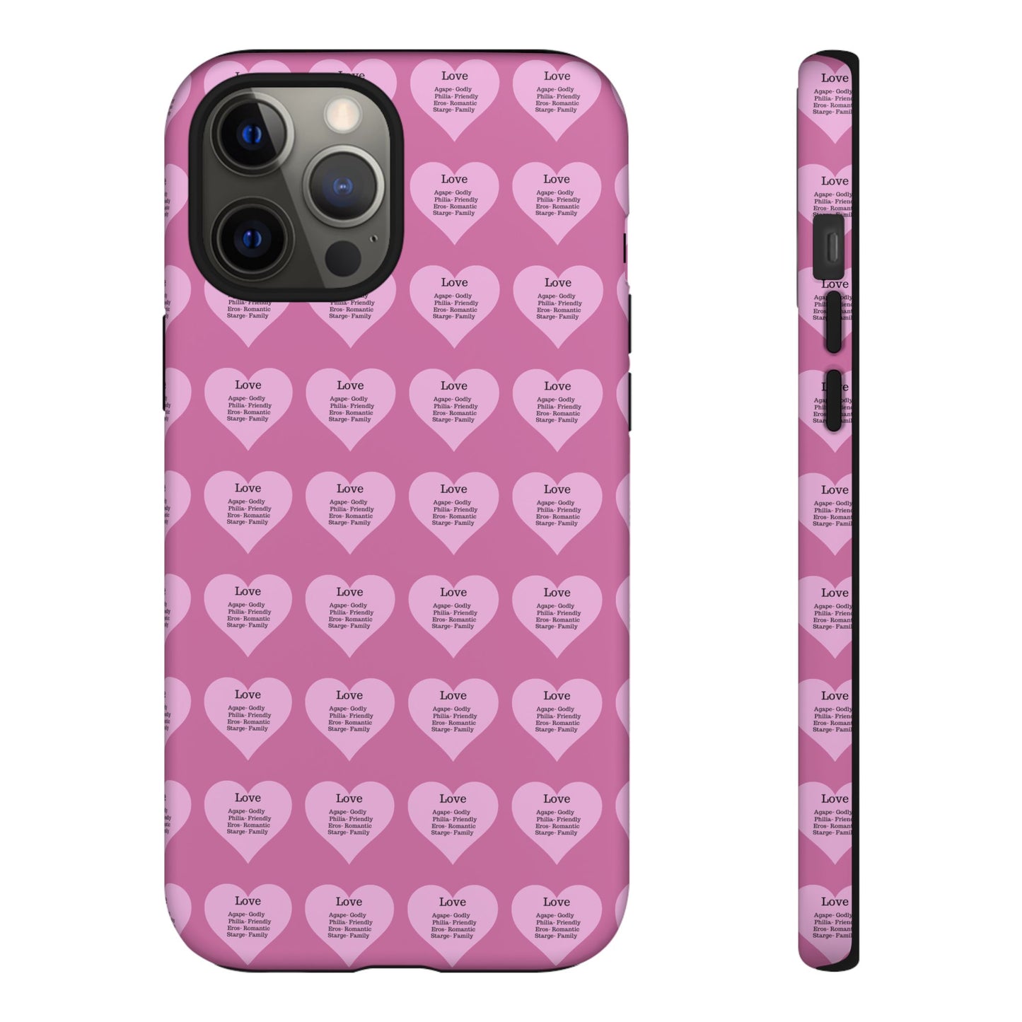 Hearts-A-Flutter Phone Case (iPhone, Google Pixel)(Light pink)