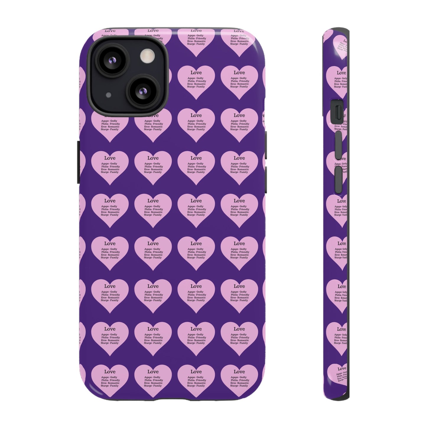 Hearts-A-Flutter Phone Case (iPhone, Google Pixel)(Purple)