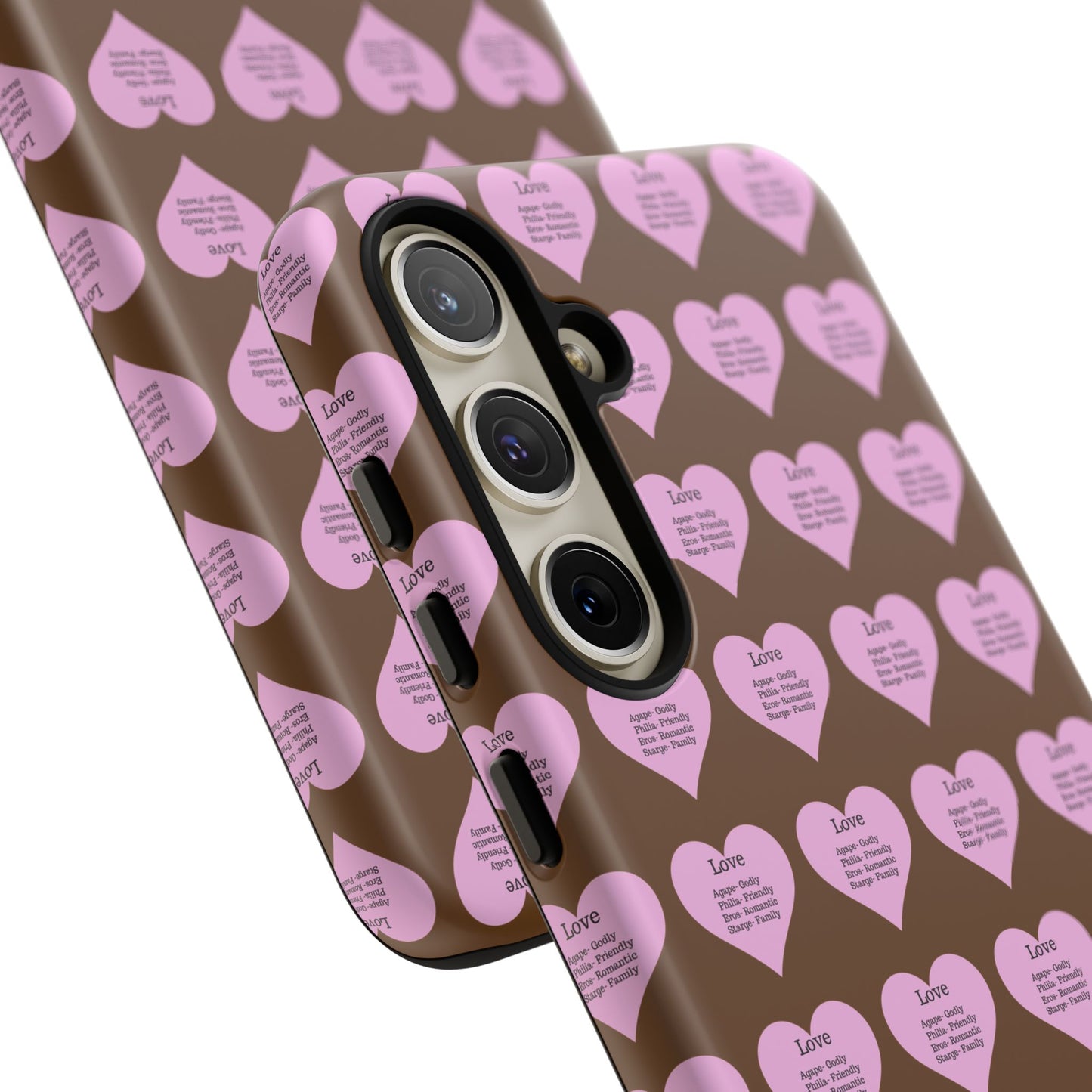 Hearts-A-Flutter Phone Case (Samsung)(Brown)