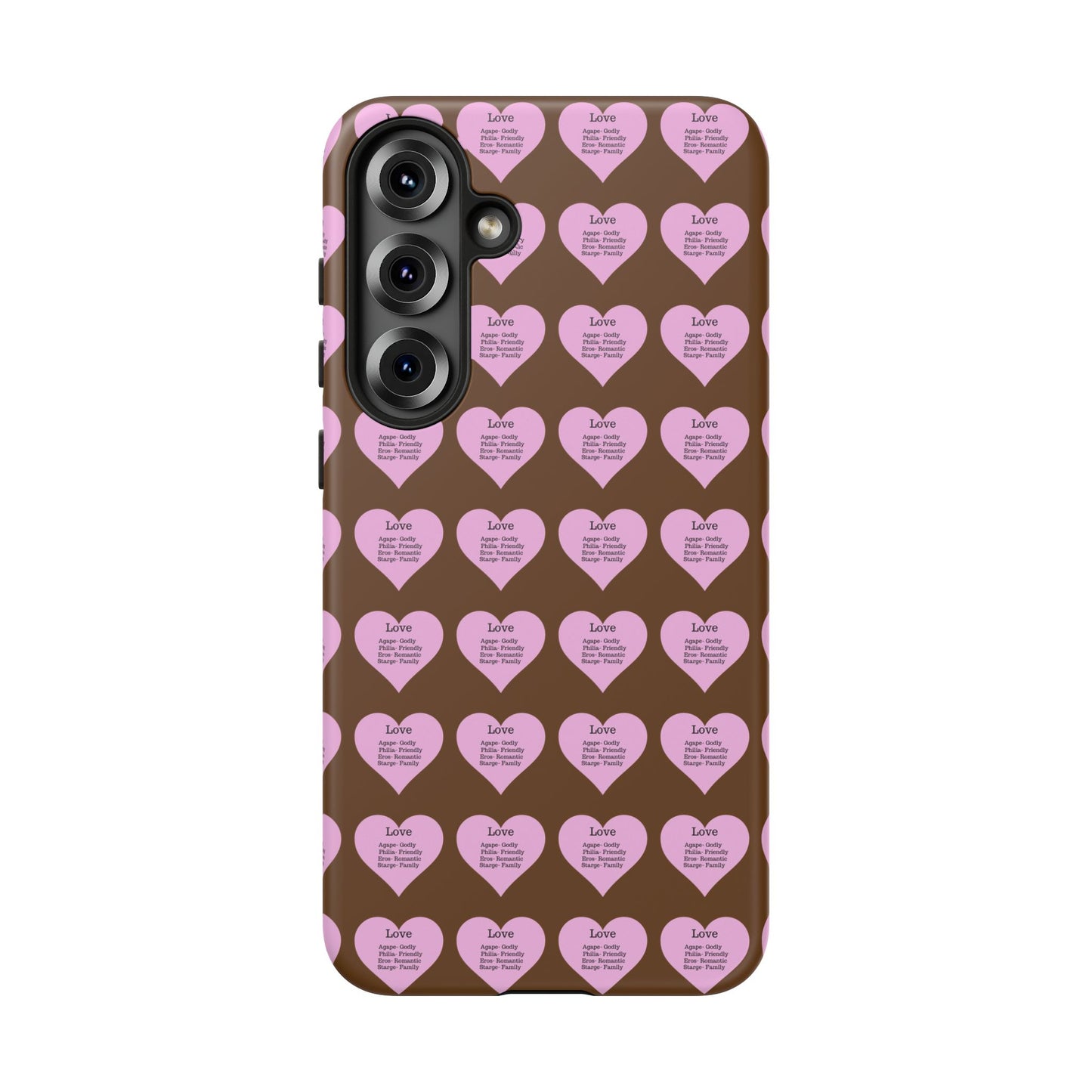 Hearts-A-Flutter Phone Case (Samsung)(Brown)