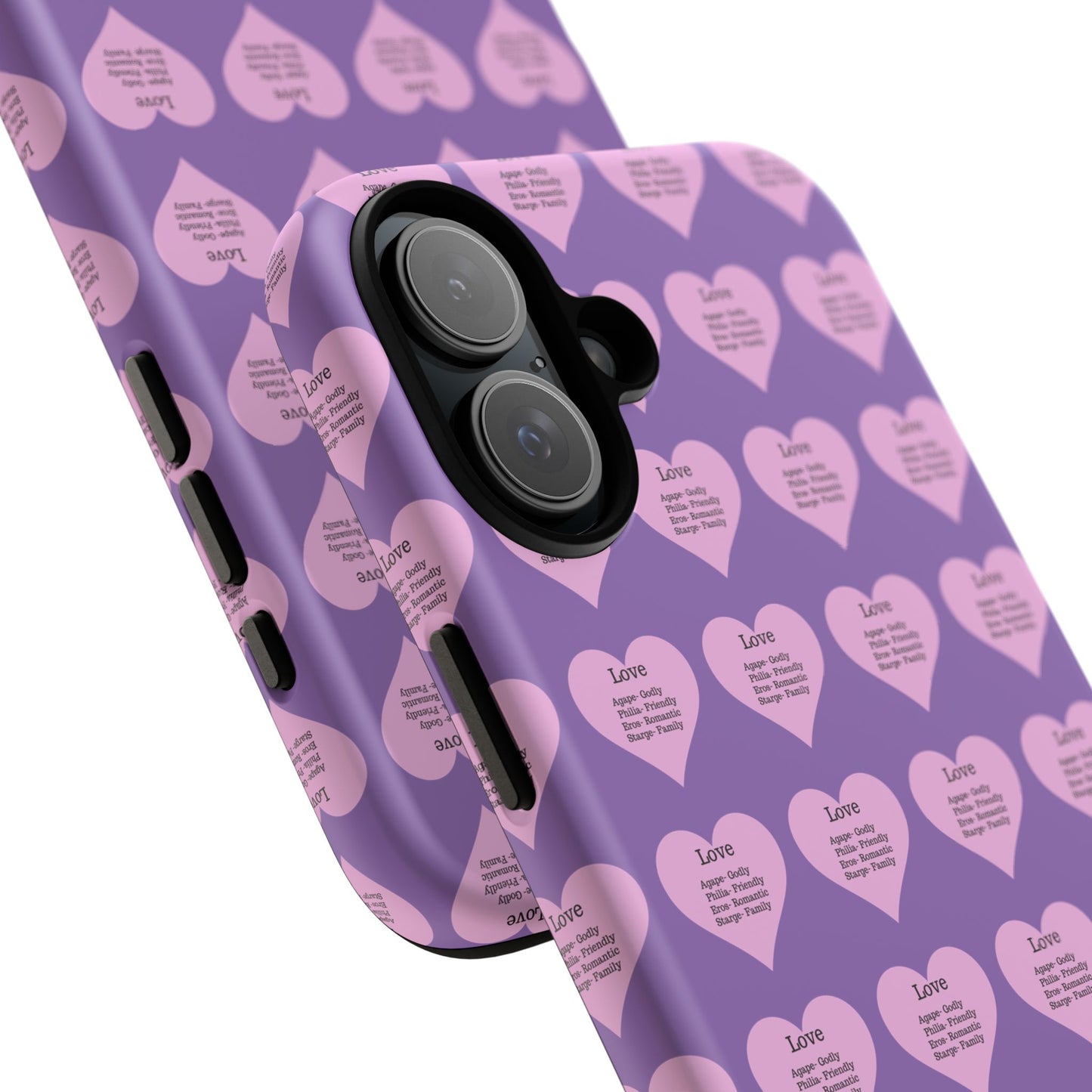 Hearts-A-Flutter Phone Case (iPhone, Google Pixel)(Light purple)