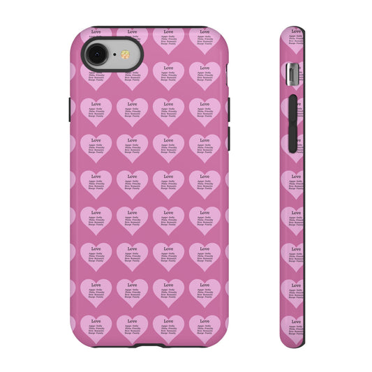 Hearts-A-Flutter Phone Case (iPhone, Google Pixel)(Light pink)