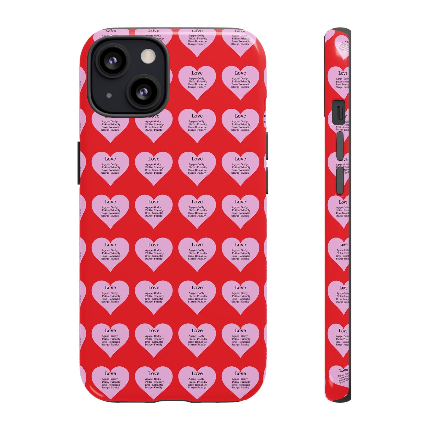 Hearts-A-Flutter Phone Case (iPhone, Google Pixel)(Red)