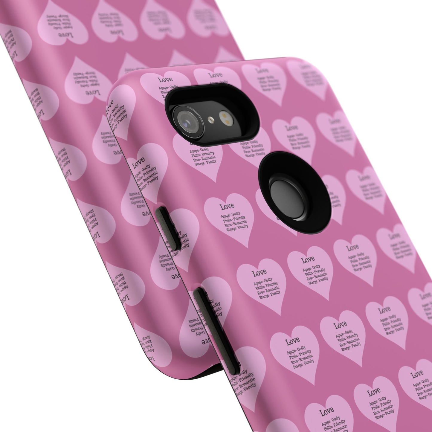 Hearts-A-Flutter Phone Case (iPhone, Google Pixel)(Light pink)