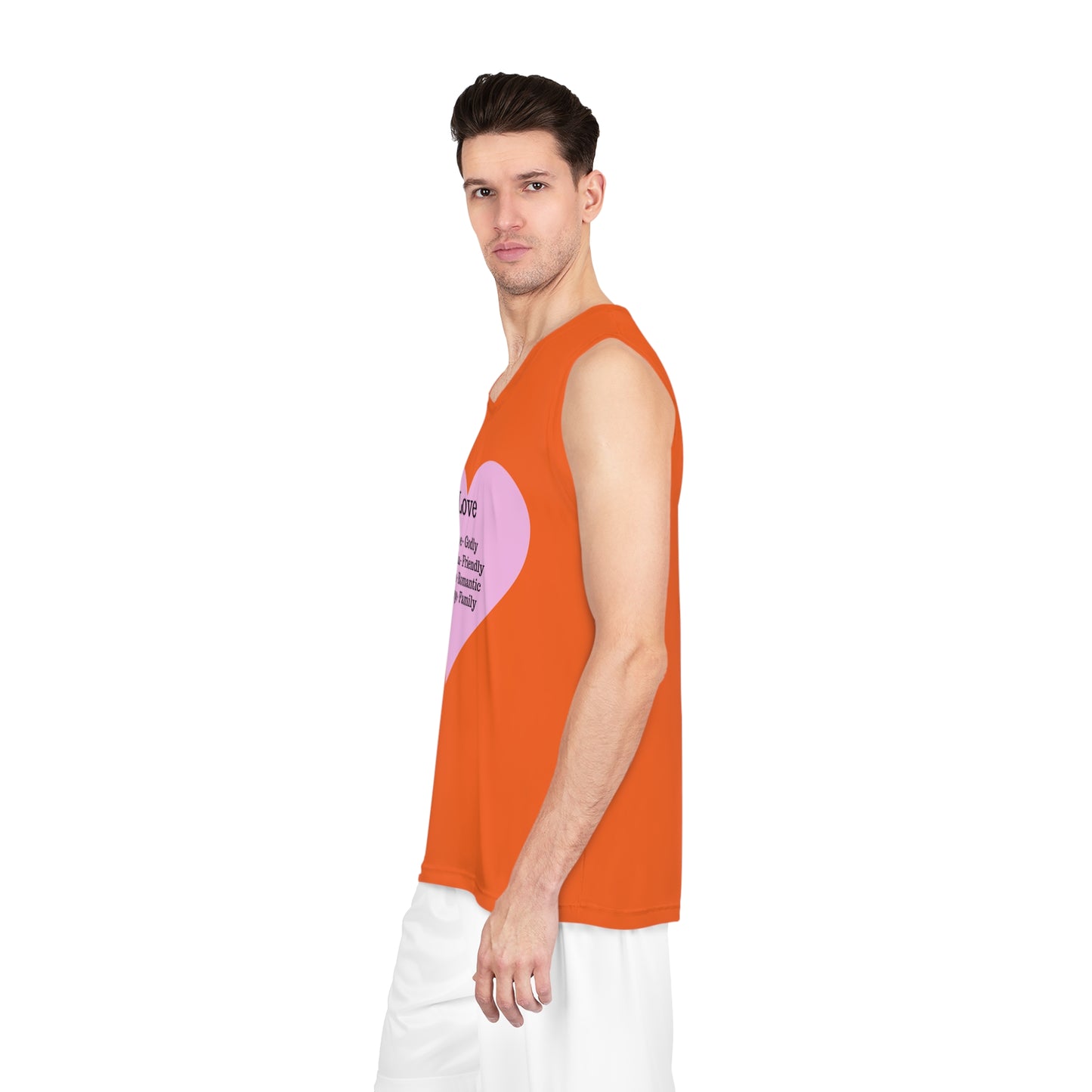 Love Heart Basketball Jersey (Orange)