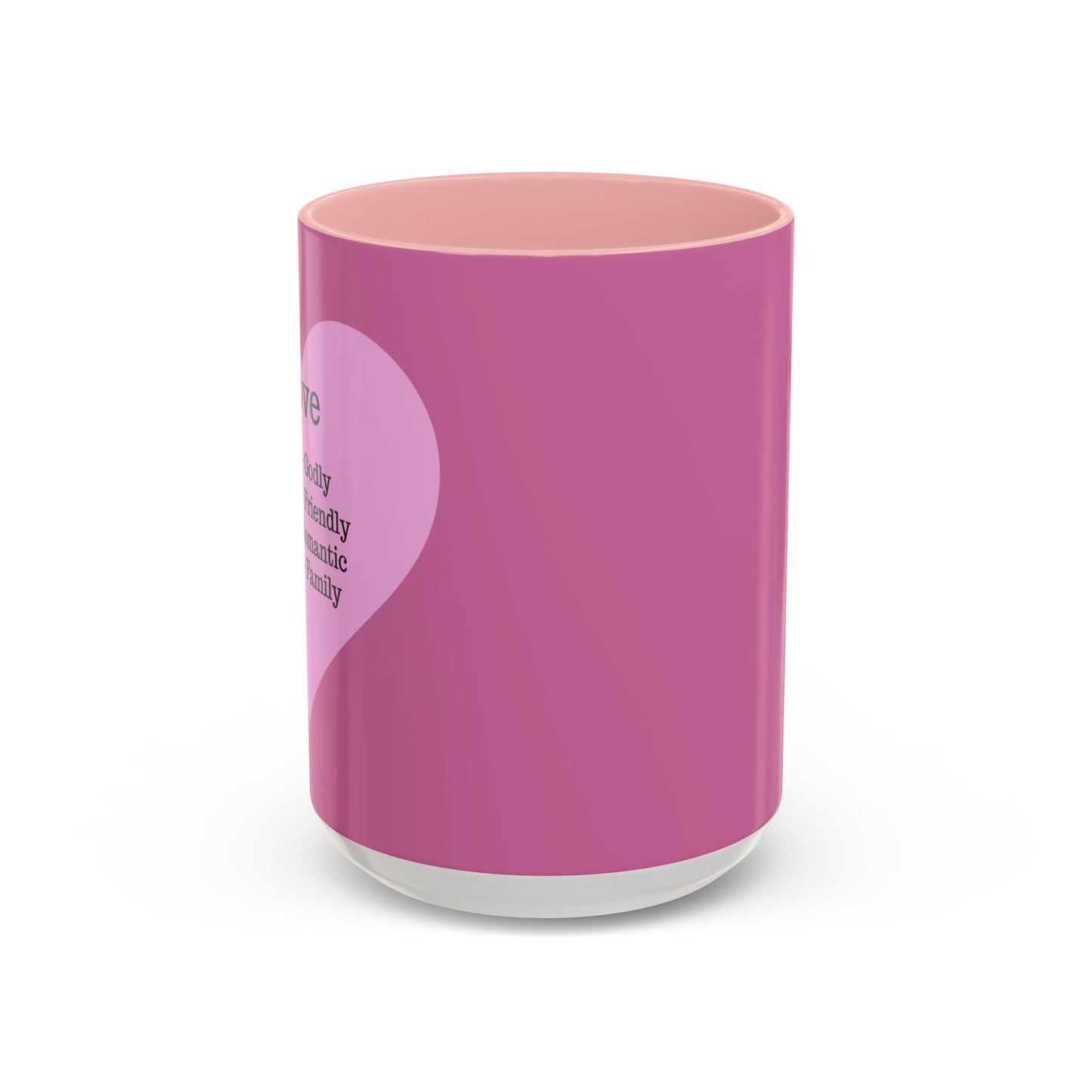 Charming Heart Accent Coffee Mug (Light pink)