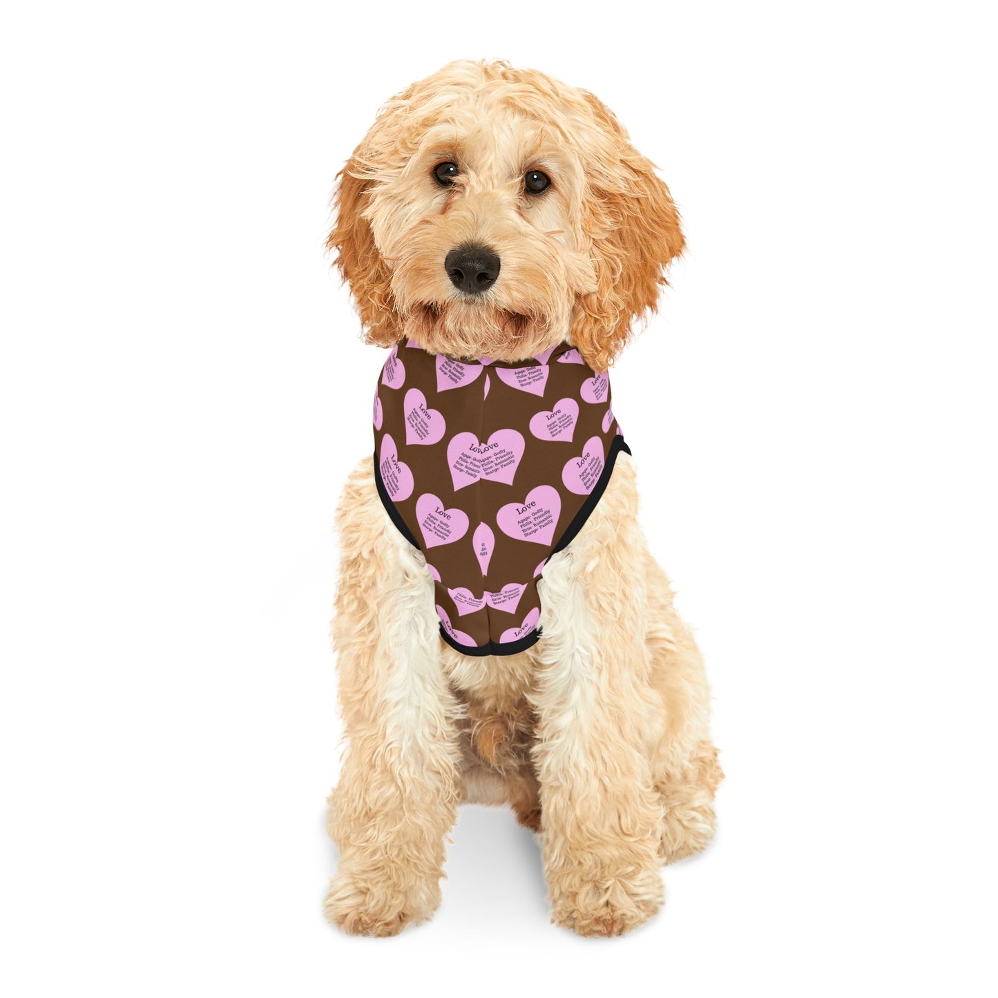 Charming Heart Pet Hoodie Pattern (Brown)