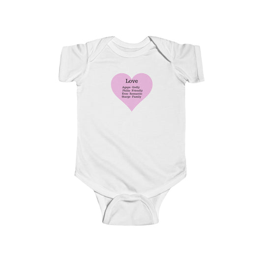 The Meaning of Love Heart Baby Bodysuit