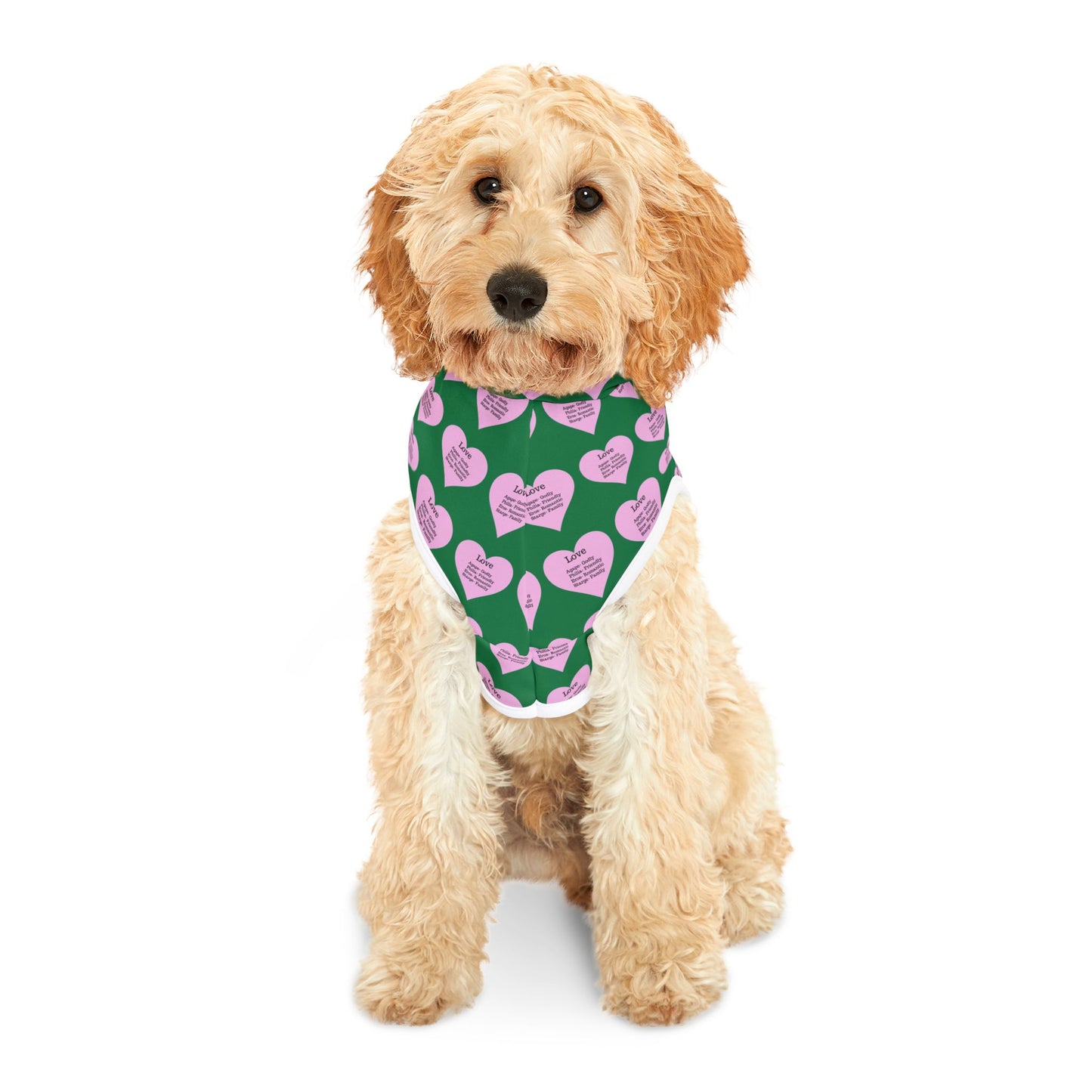 Charming Heart Pet Hoodie Pattern (Dark green)
