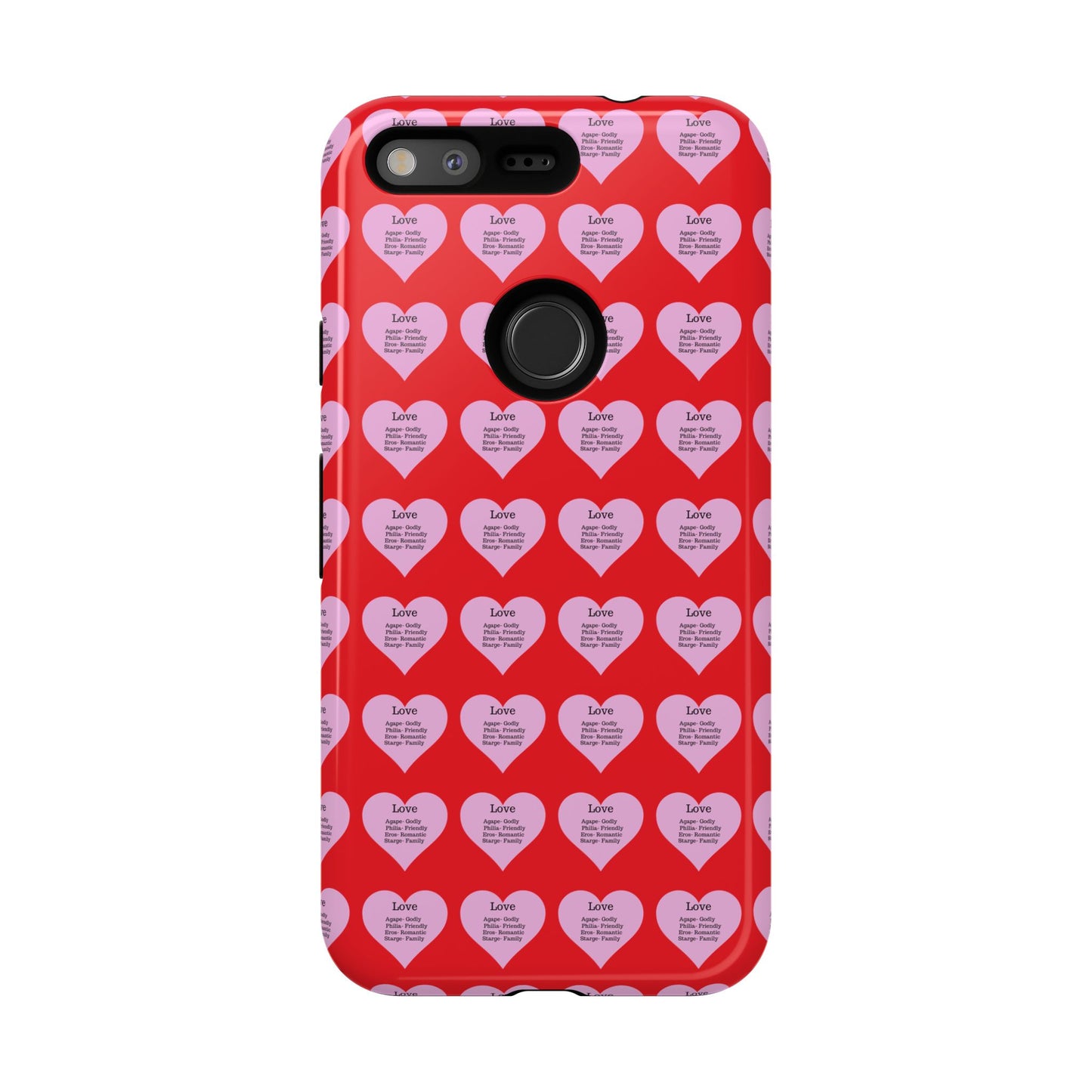 Hearts-A-Flutter Phone Case (iPhone, Google Pixel)(Red)