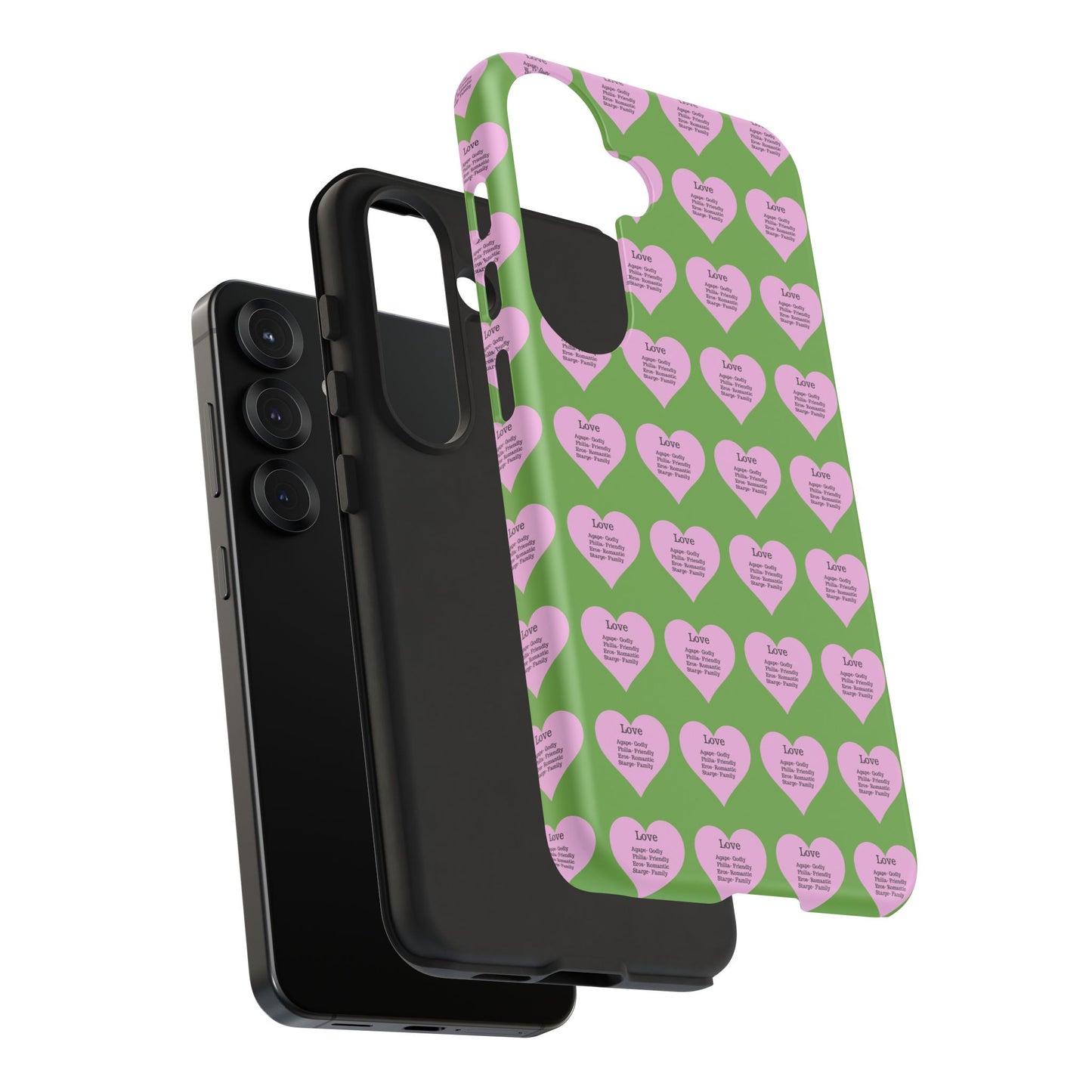 Hearts-A-Flutter Phone Case (Samsung)(Green)