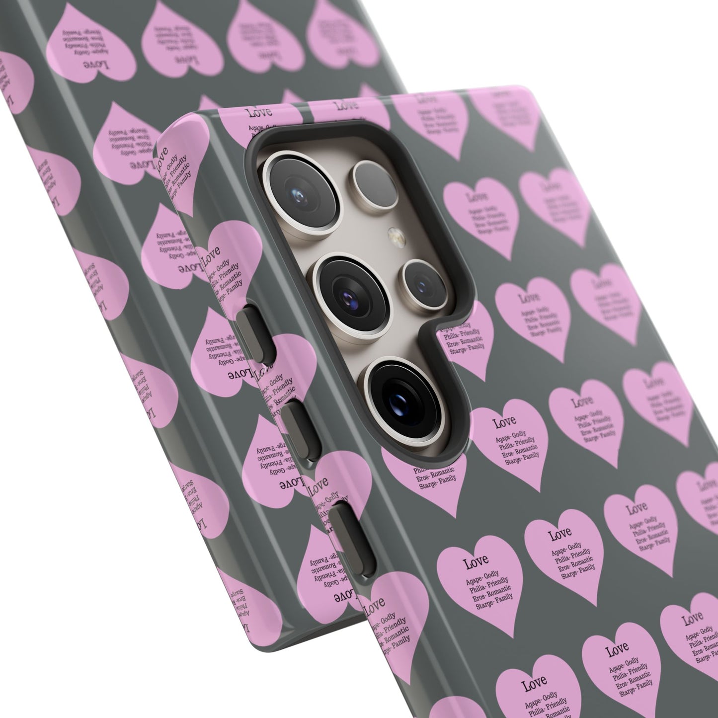 Hearts-A-Flutter Phone Case (Samsung)(Dark grey)