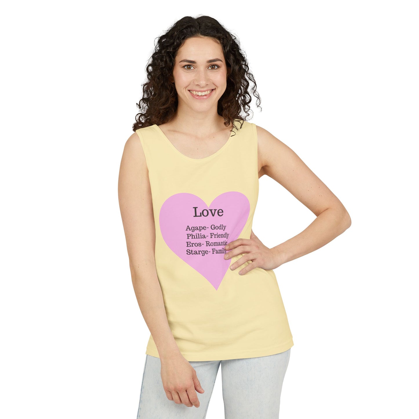 Unisex "Love" Definitions Garment-Dyed Tank Top