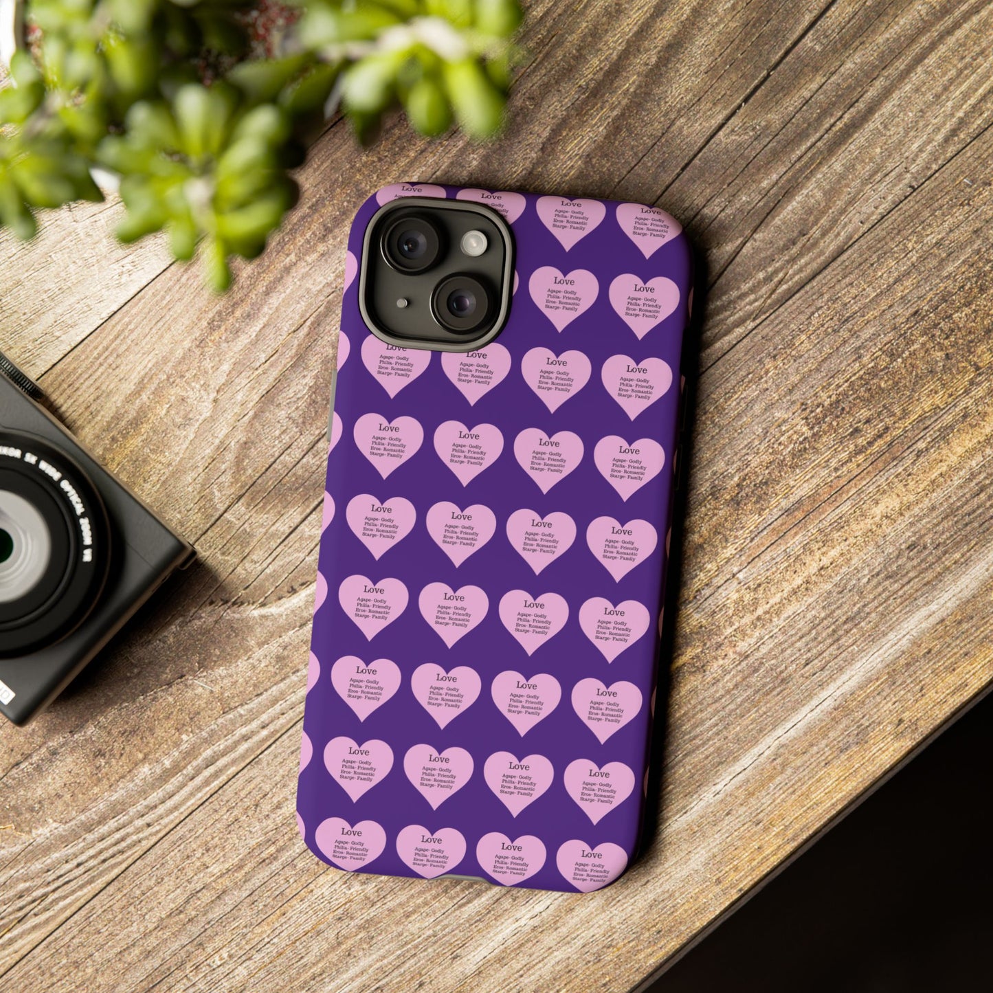 Hearts-A-Flutter Phone Case (iPhone, Google Pixel)(Purple)